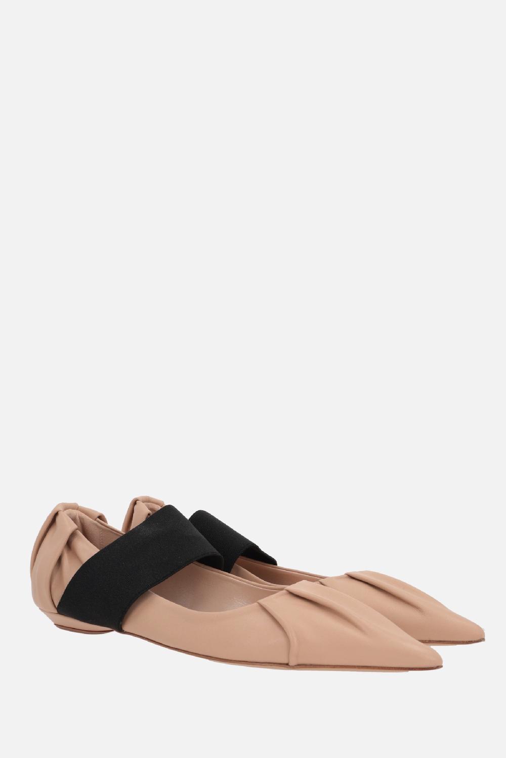 BRUNO FRISONI Ballerina Draped In Pelle Lucida