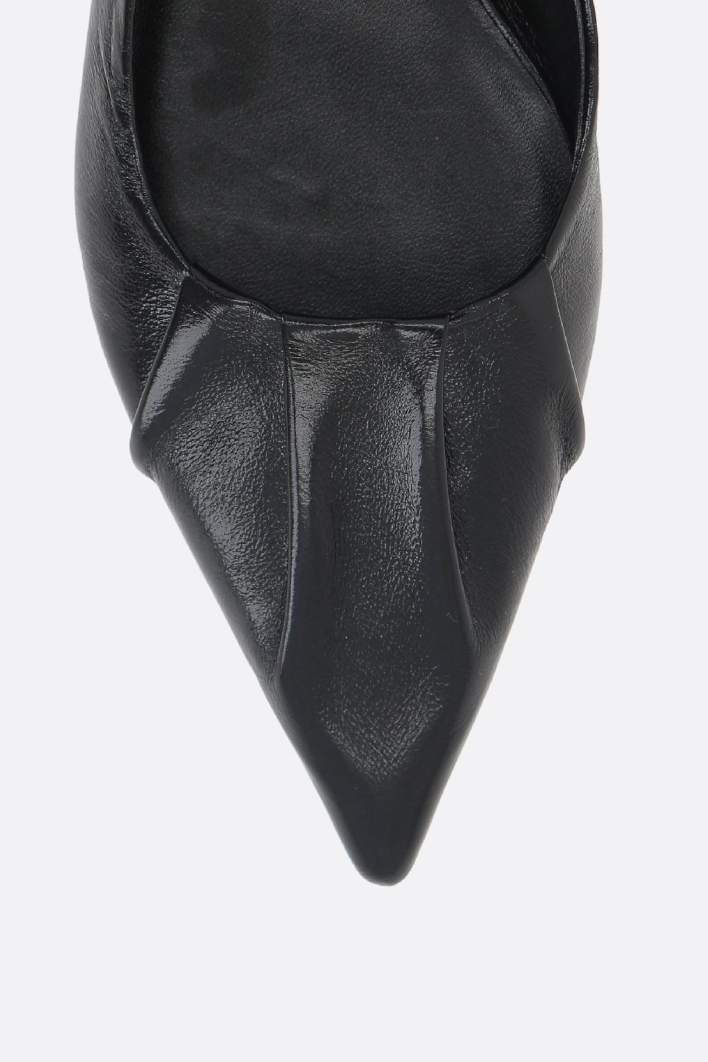 BRUNO FRISONI Ballerina Draped In Pelle Lucida