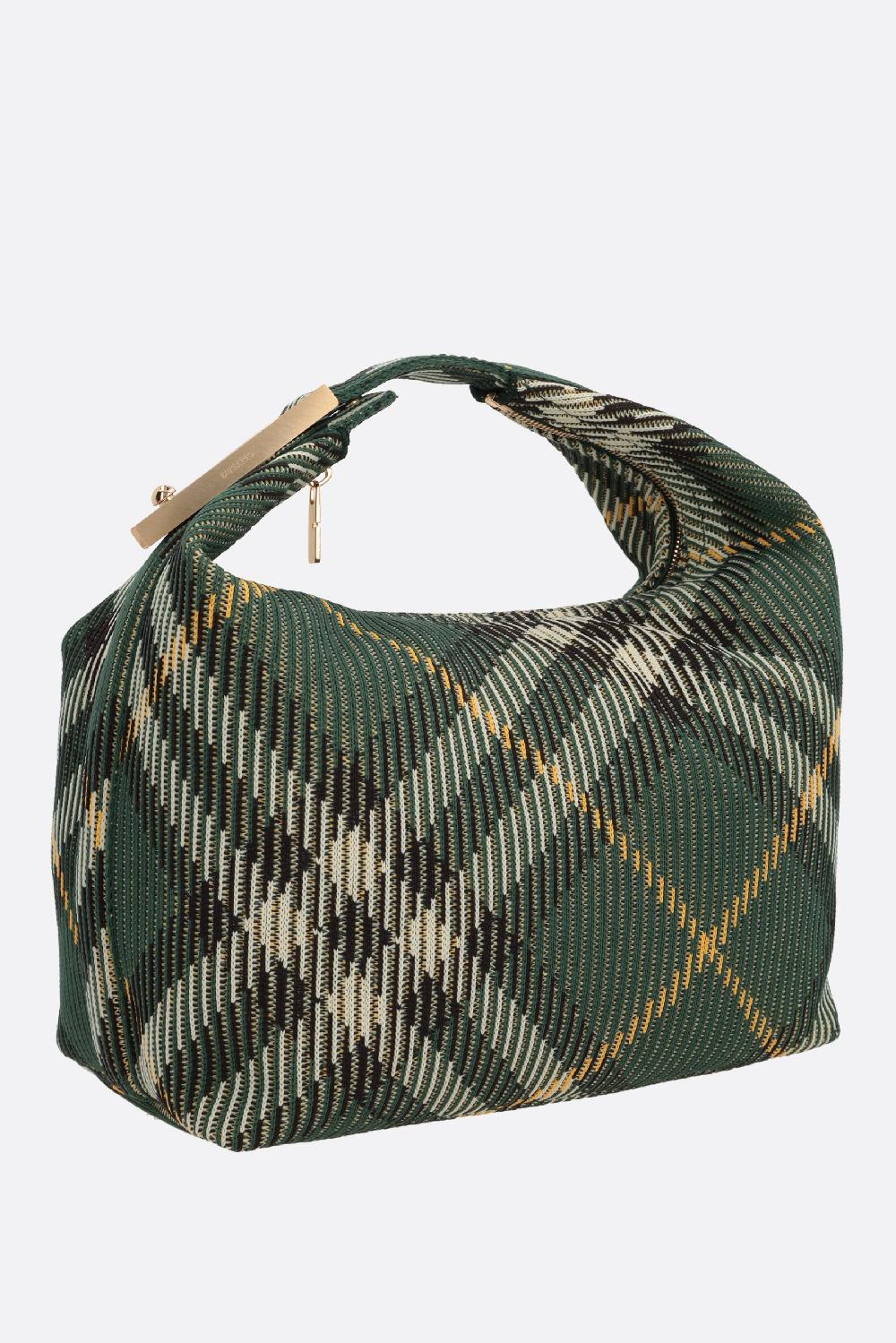 BURBERRY Borsa A Mano Peg Media In Maglia Tecnica