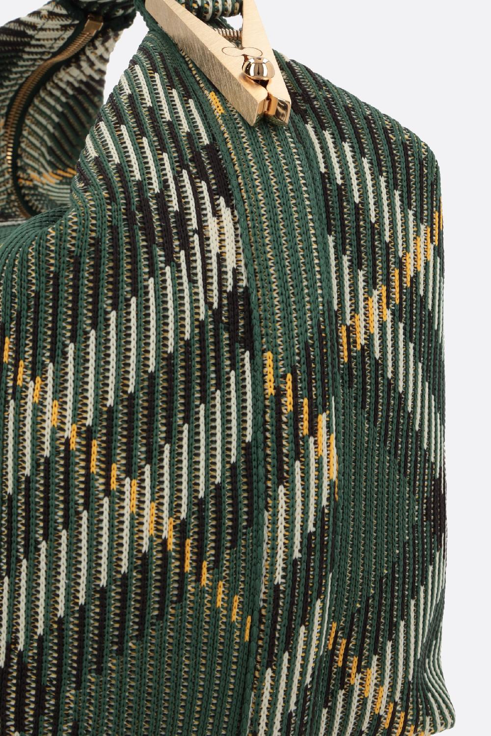 BURBERRY Borsa A Mano Peg Media In Maglia Tecnica