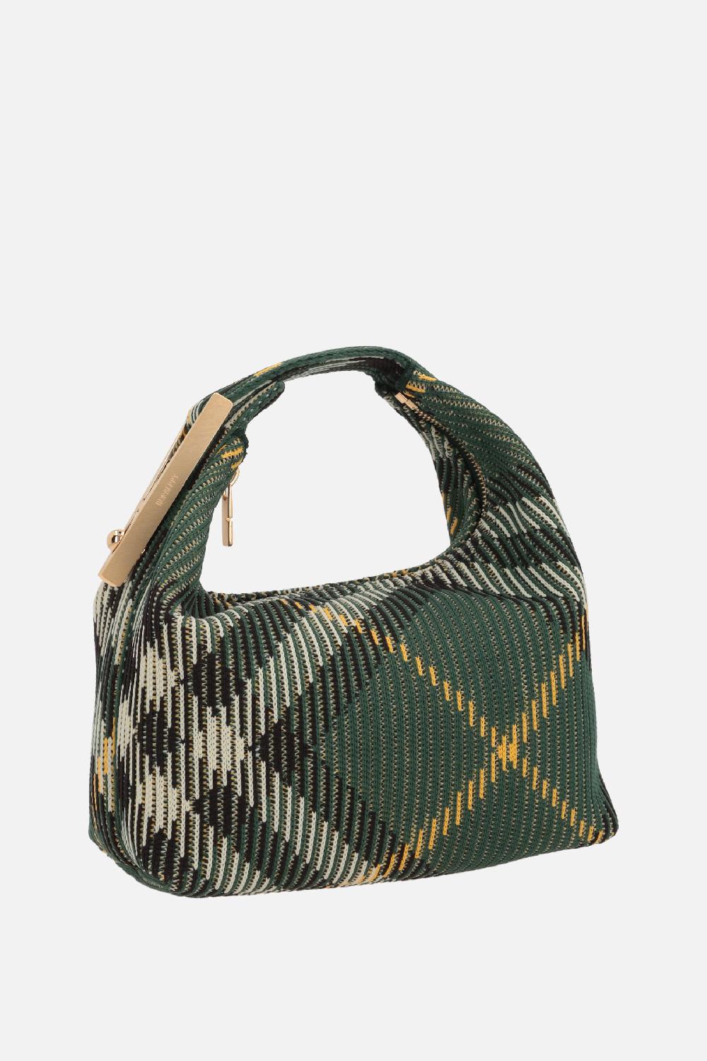 BURBERRY Borsa A Mano Peg Mini In Maglia Tecnica