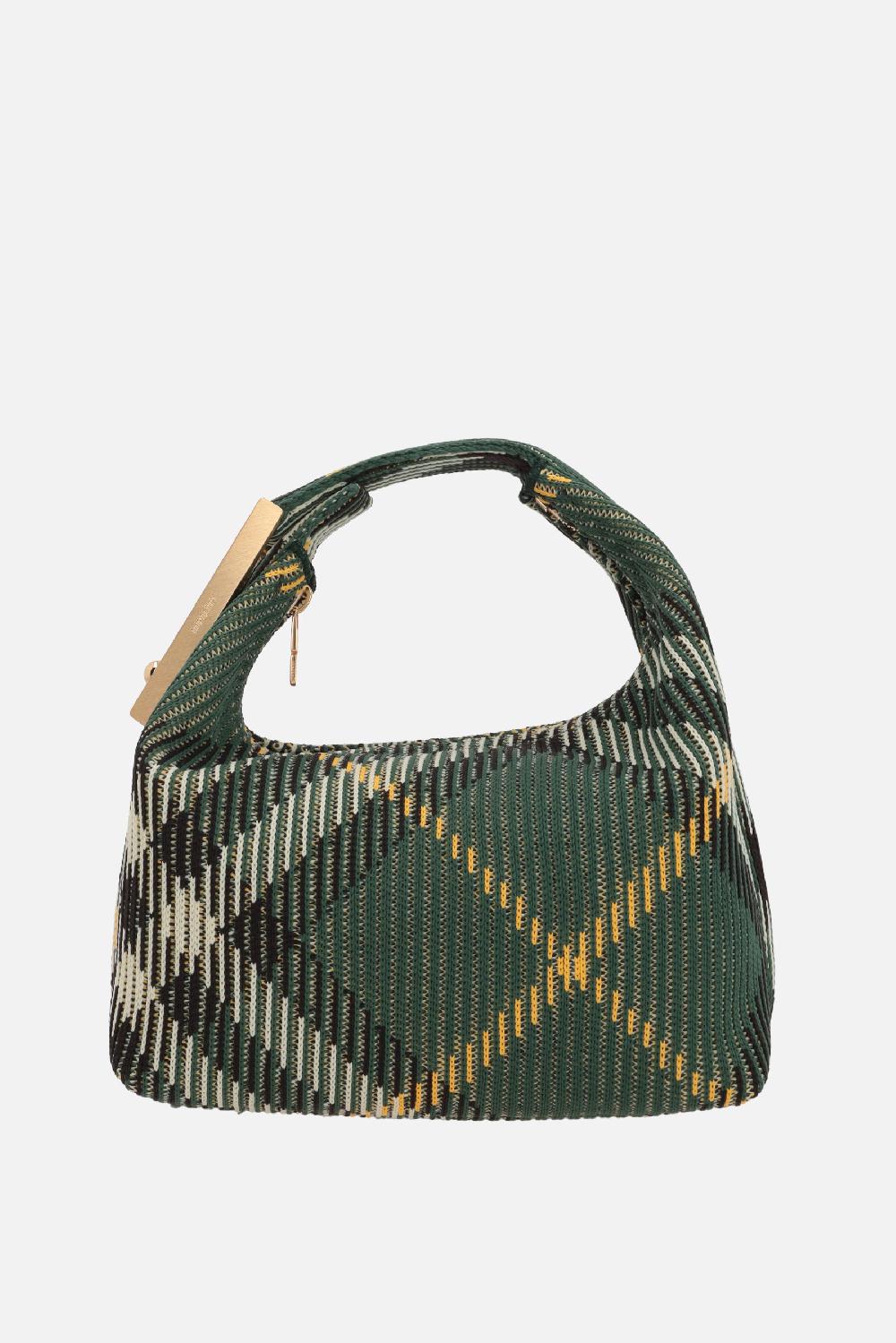 BURBERRY borsa a mano Peg mini in maglia tecnica