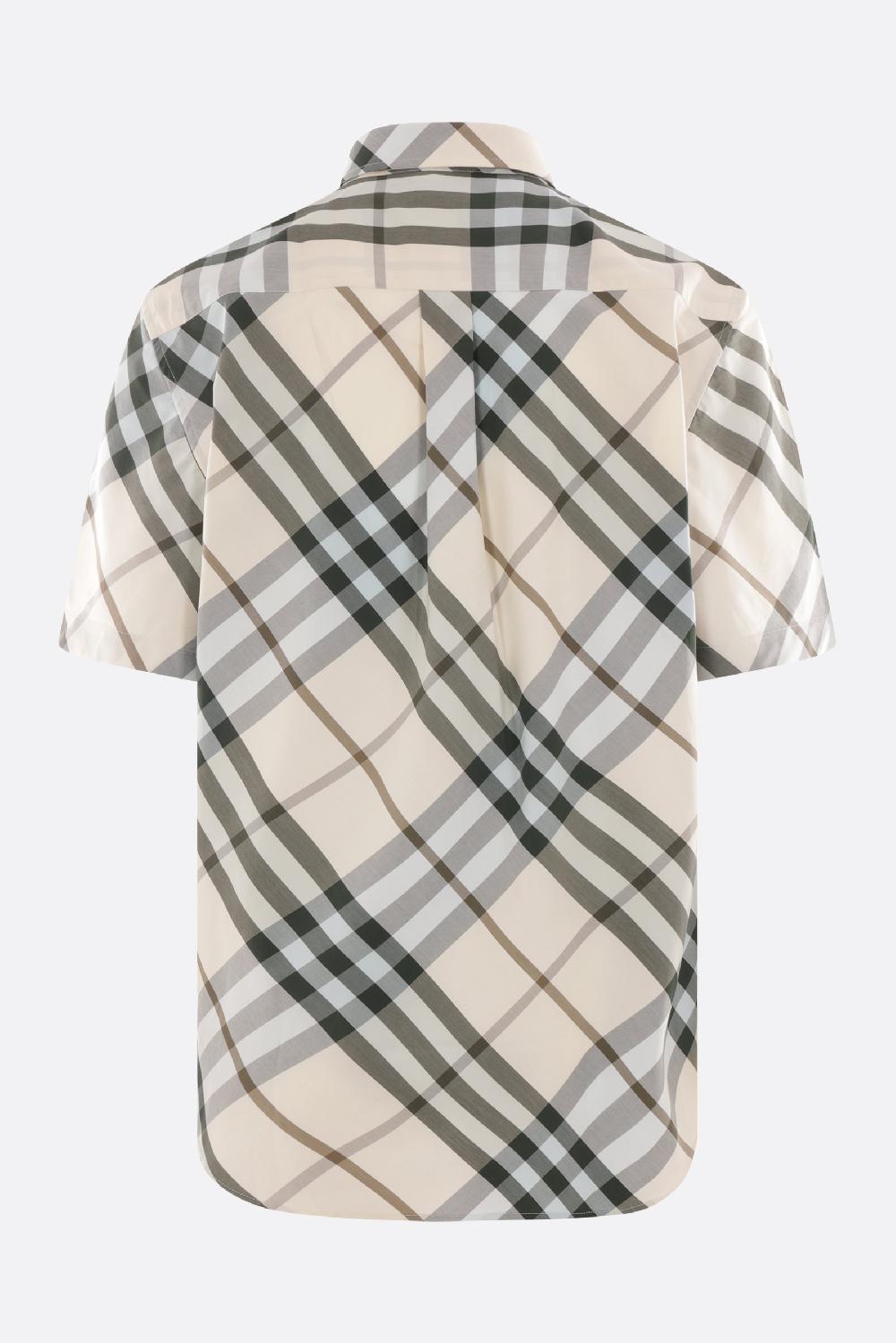 BURBERRY Camicia A Maniche Corte In Popeline Check