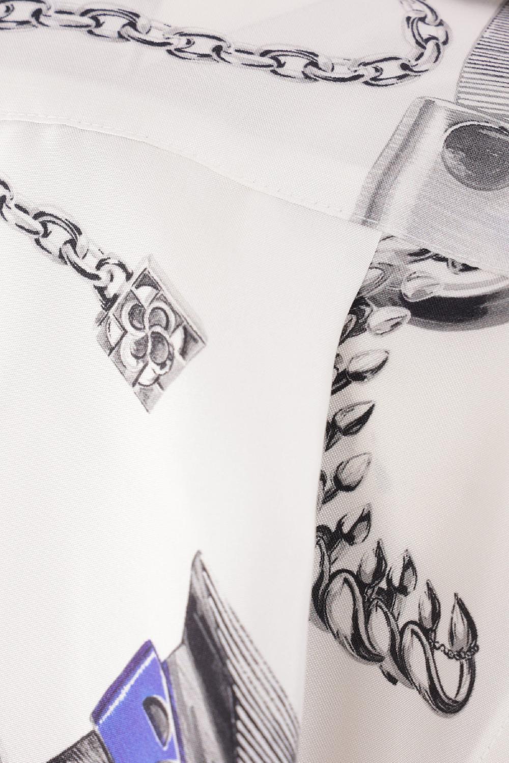 BURBERRY Camicia In Seta Stampa Knight