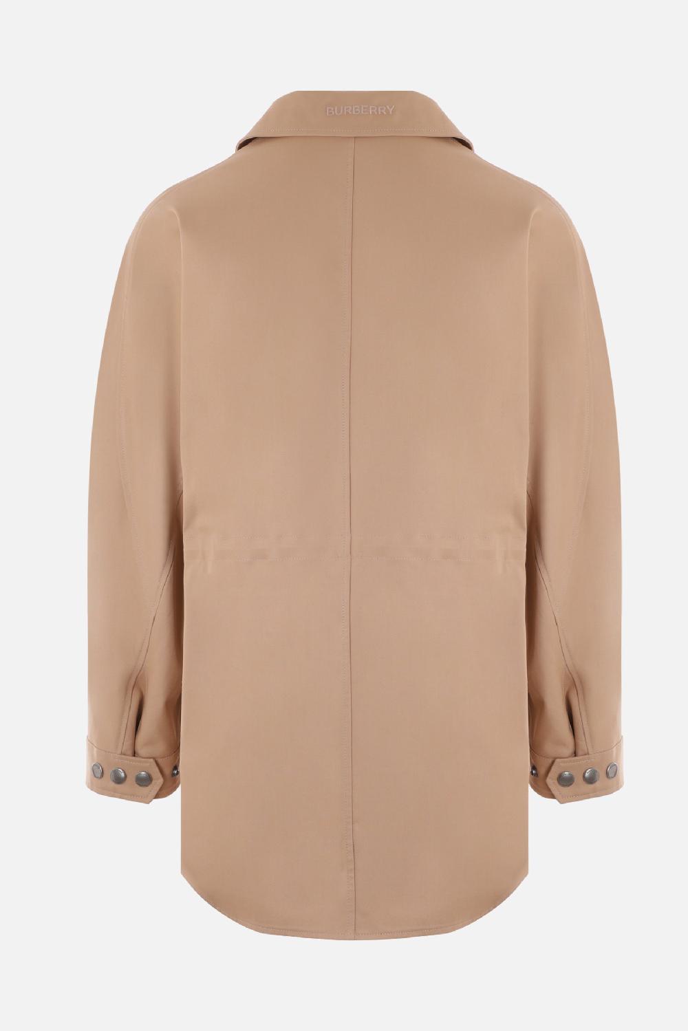 BURBERRY Cappotto Monopetto In Gabardine