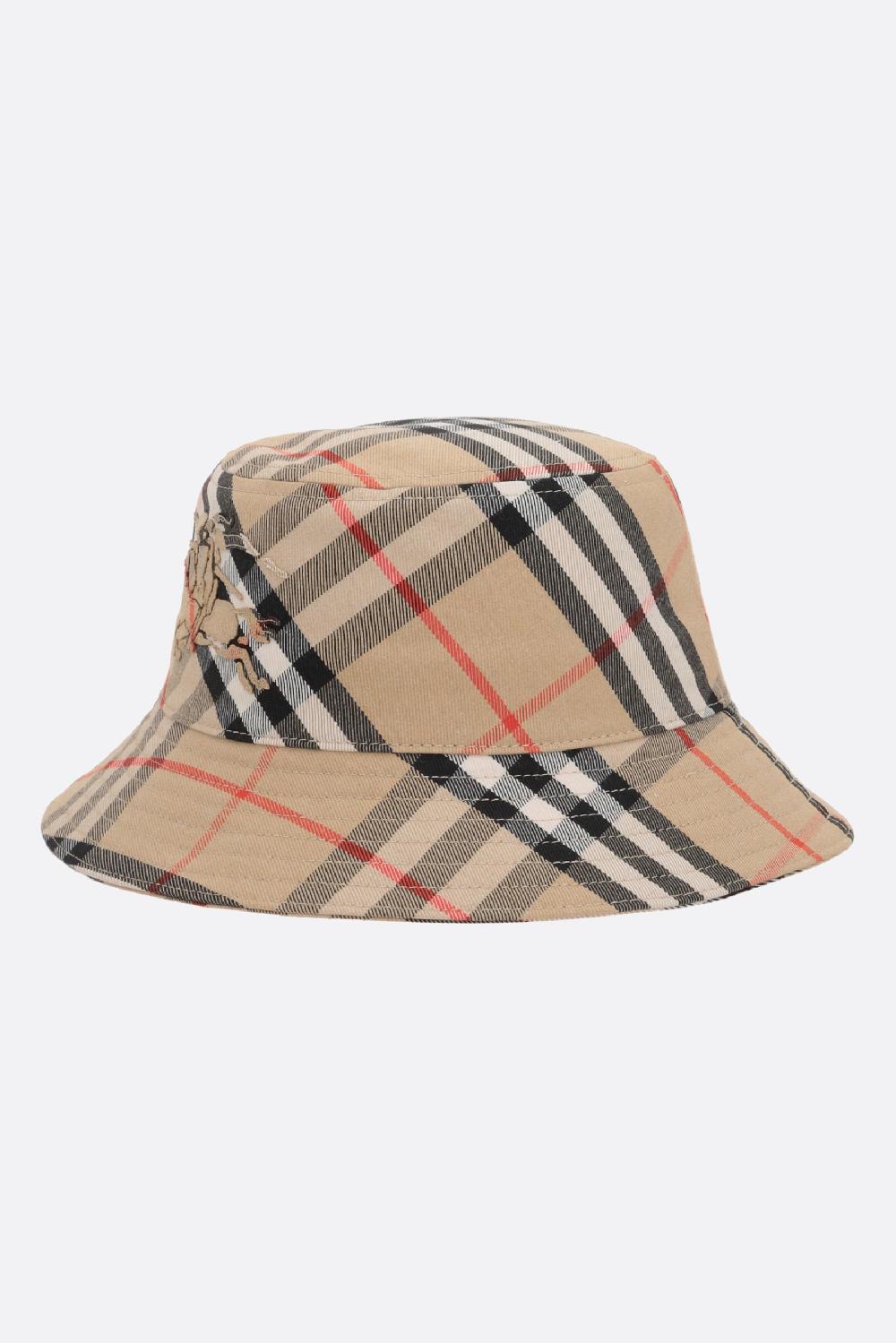 BURBERRY cloche Bias in misto cotone Check