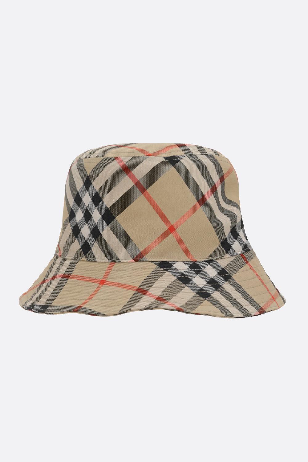 BURBERRY cloche in nylon stampa Check