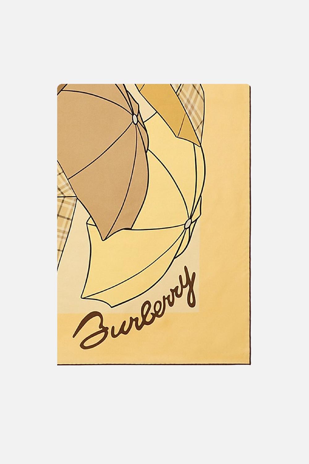 BURBERRY foulard in seta stampa ombrelli