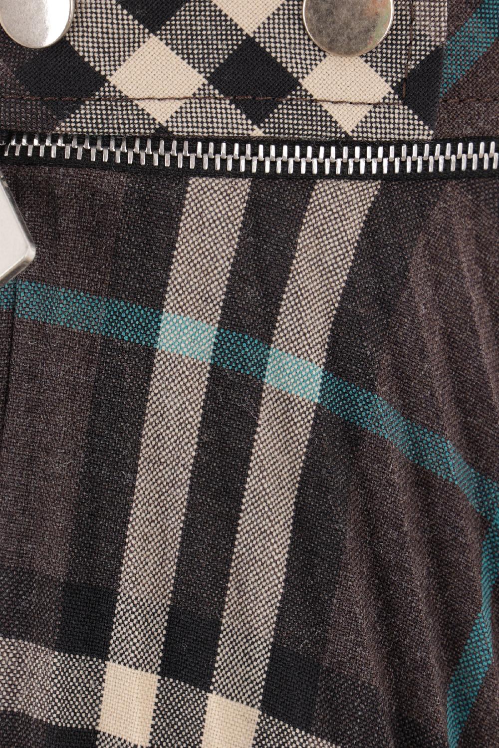 BURBERRY Gonna Plissé In Misto Lana Check