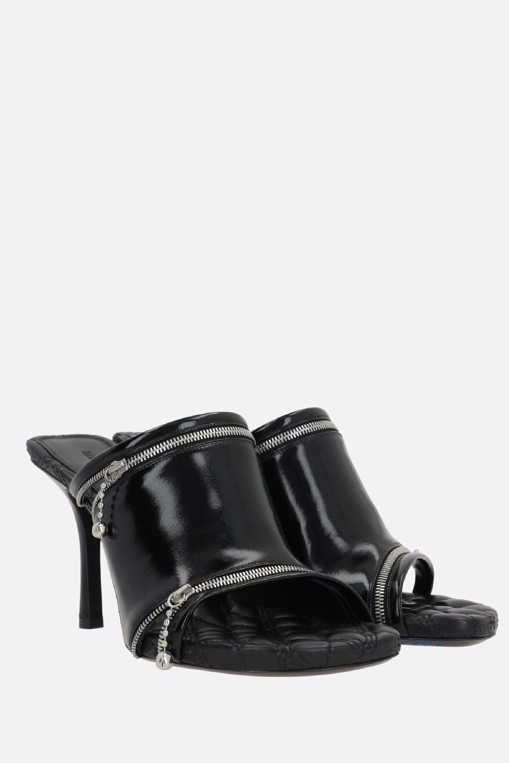 BURBERRY Sandalo Peep In Pelle Lucida