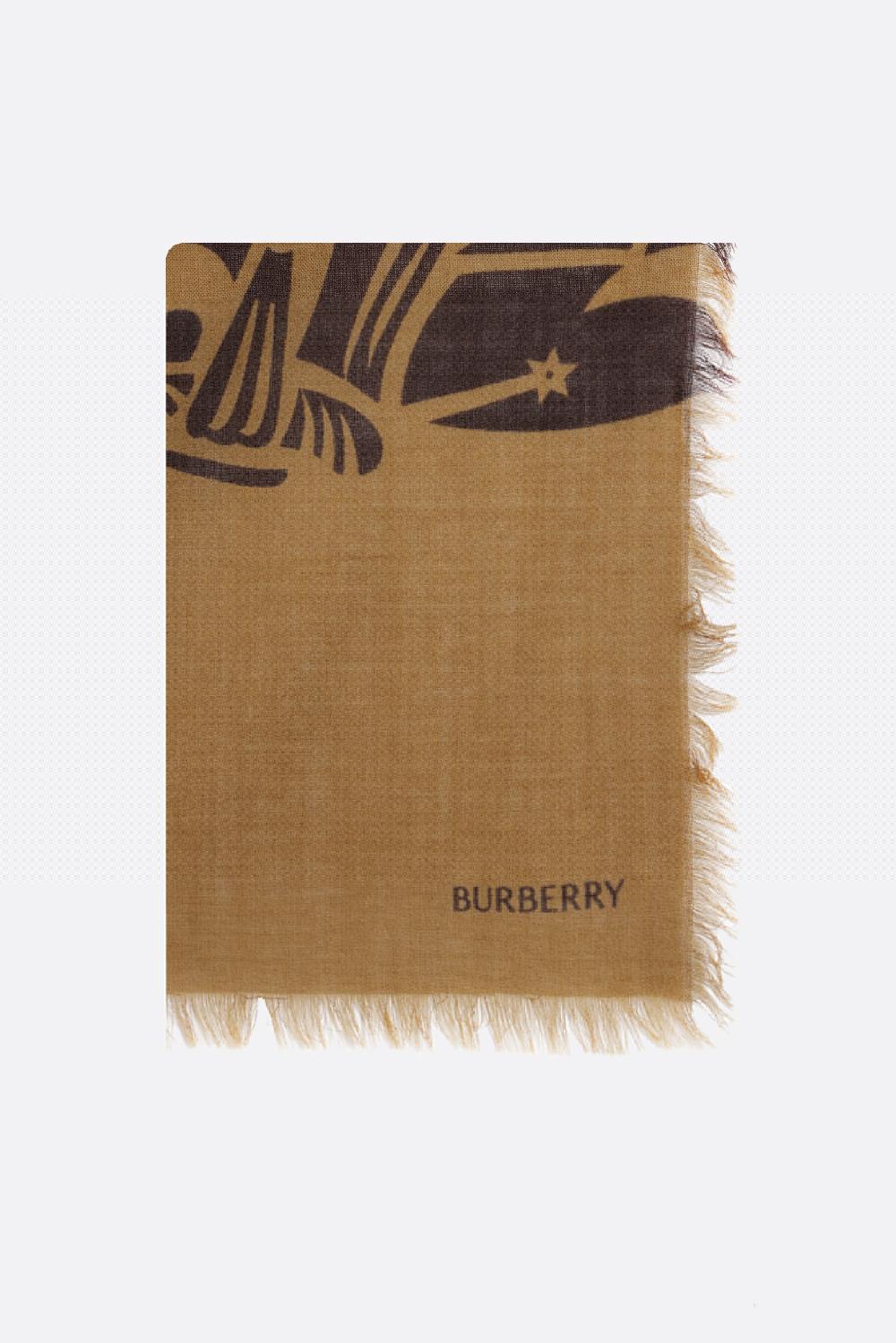BURBERRY Sciarpa In Lana Con EKD