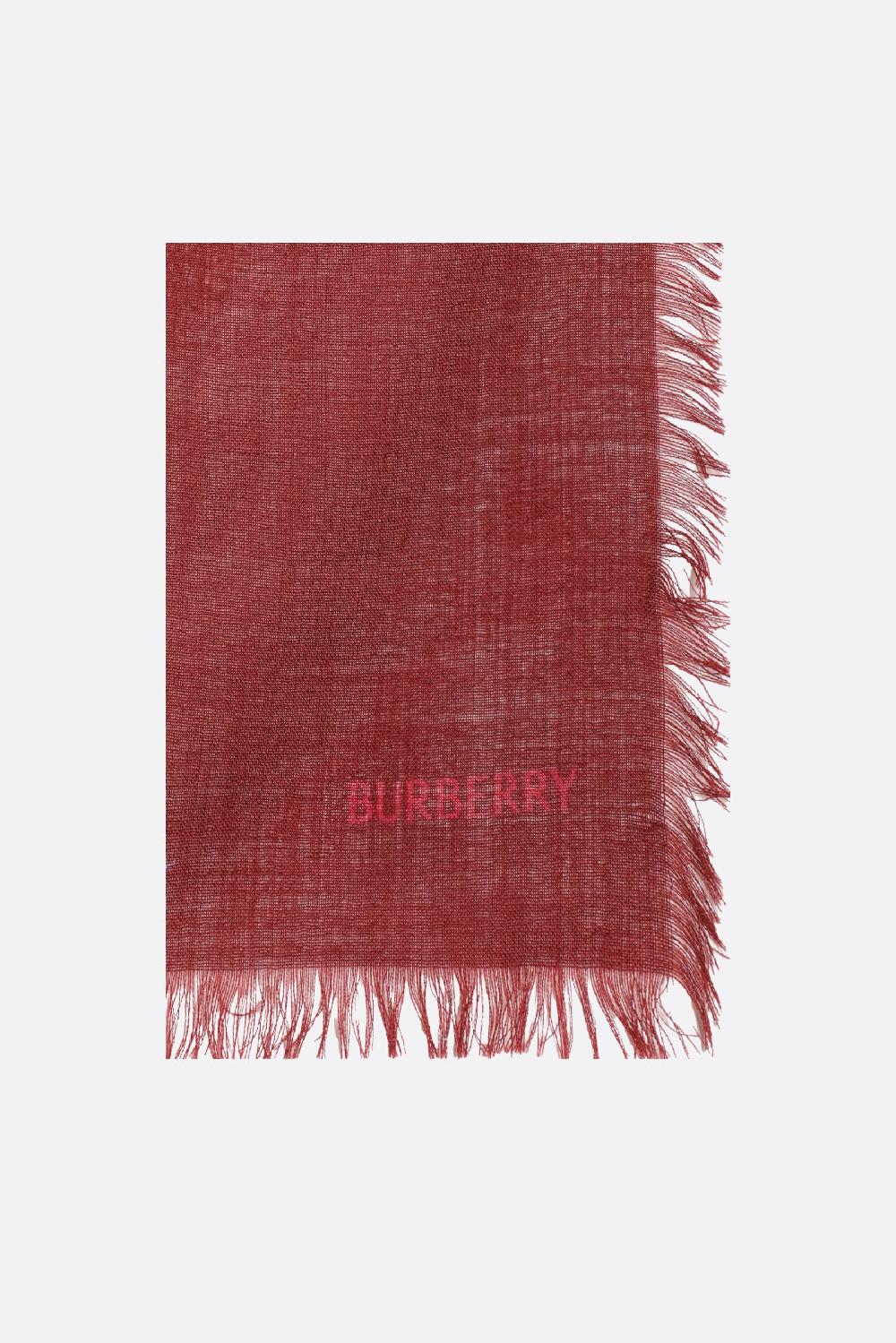 BURBERRY Sciarpa In Lana Con EKD