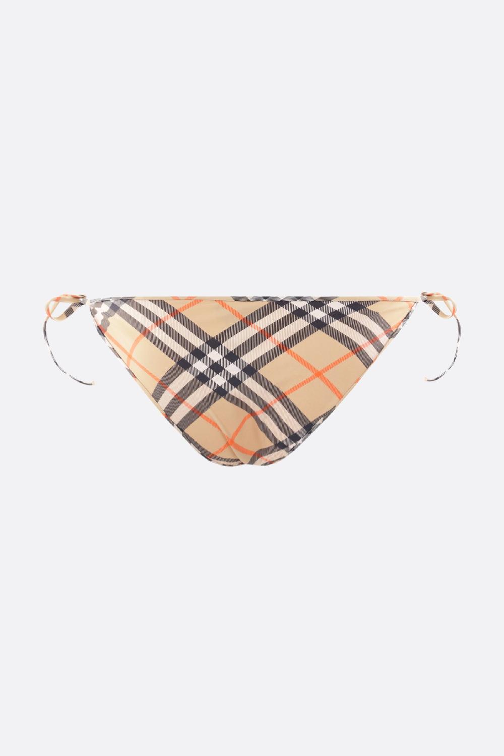 BURBERRY Slip Bikini In Nylon Stretch Check