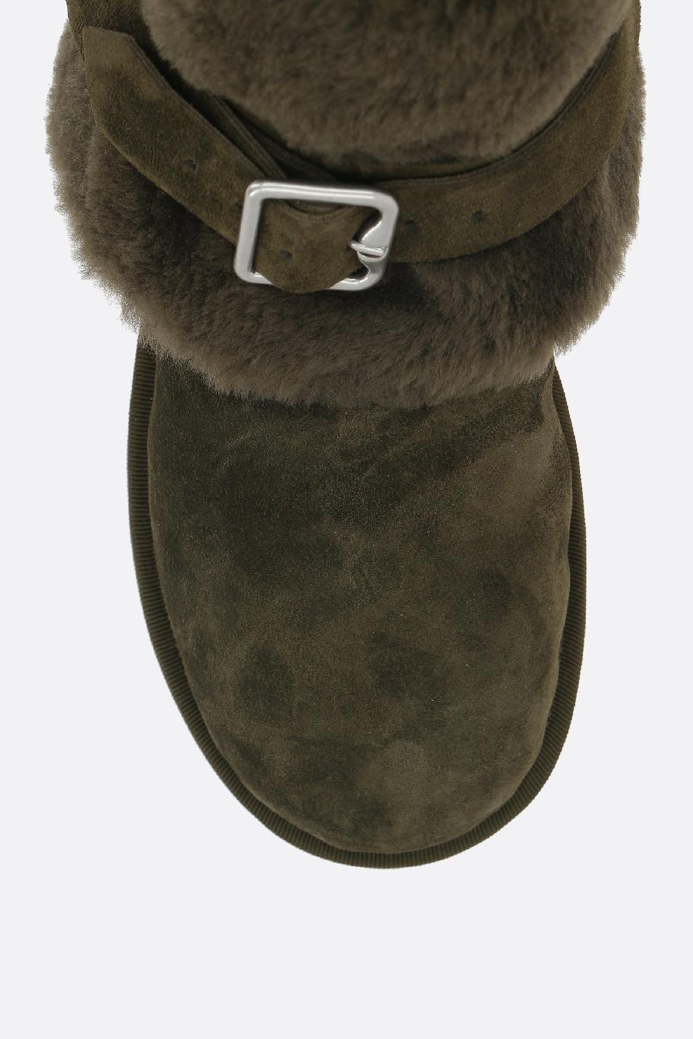 BURBERRY Stivaletto Chubby In Suede E Shearling