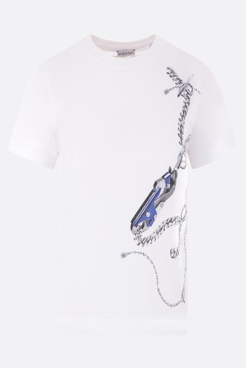 BURBERRY t-shirt in cotone stampa Knight