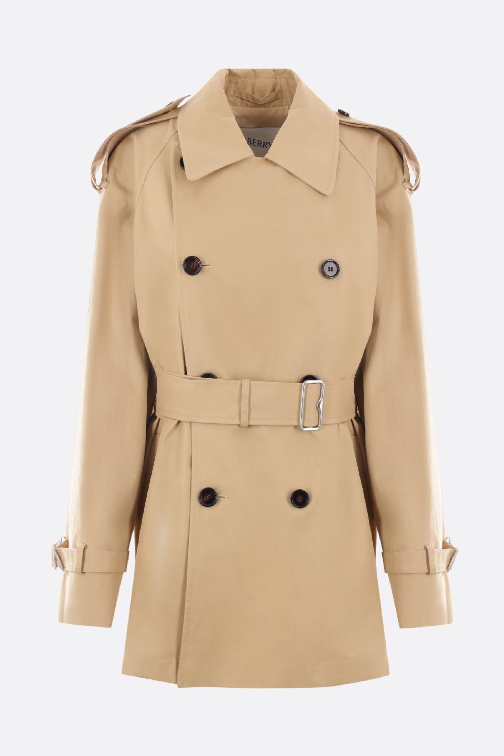 BURBERRY trench corto in gabardine