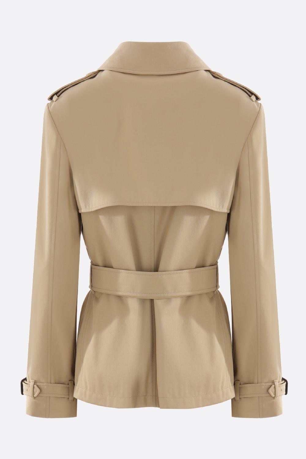 BURBERRY Trench Corto In Misto Cotone