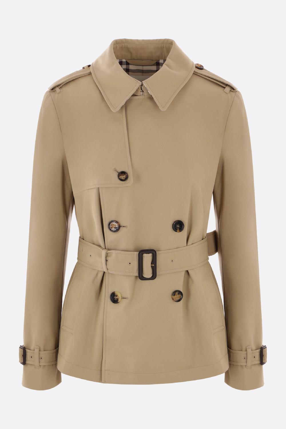 BURBERRY trench corto in misto cotone