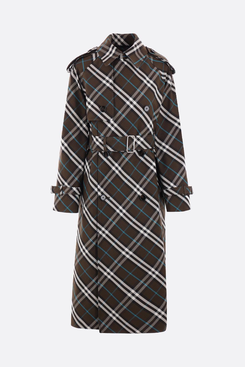 BURBERRY trench doppiopetto in twill Check