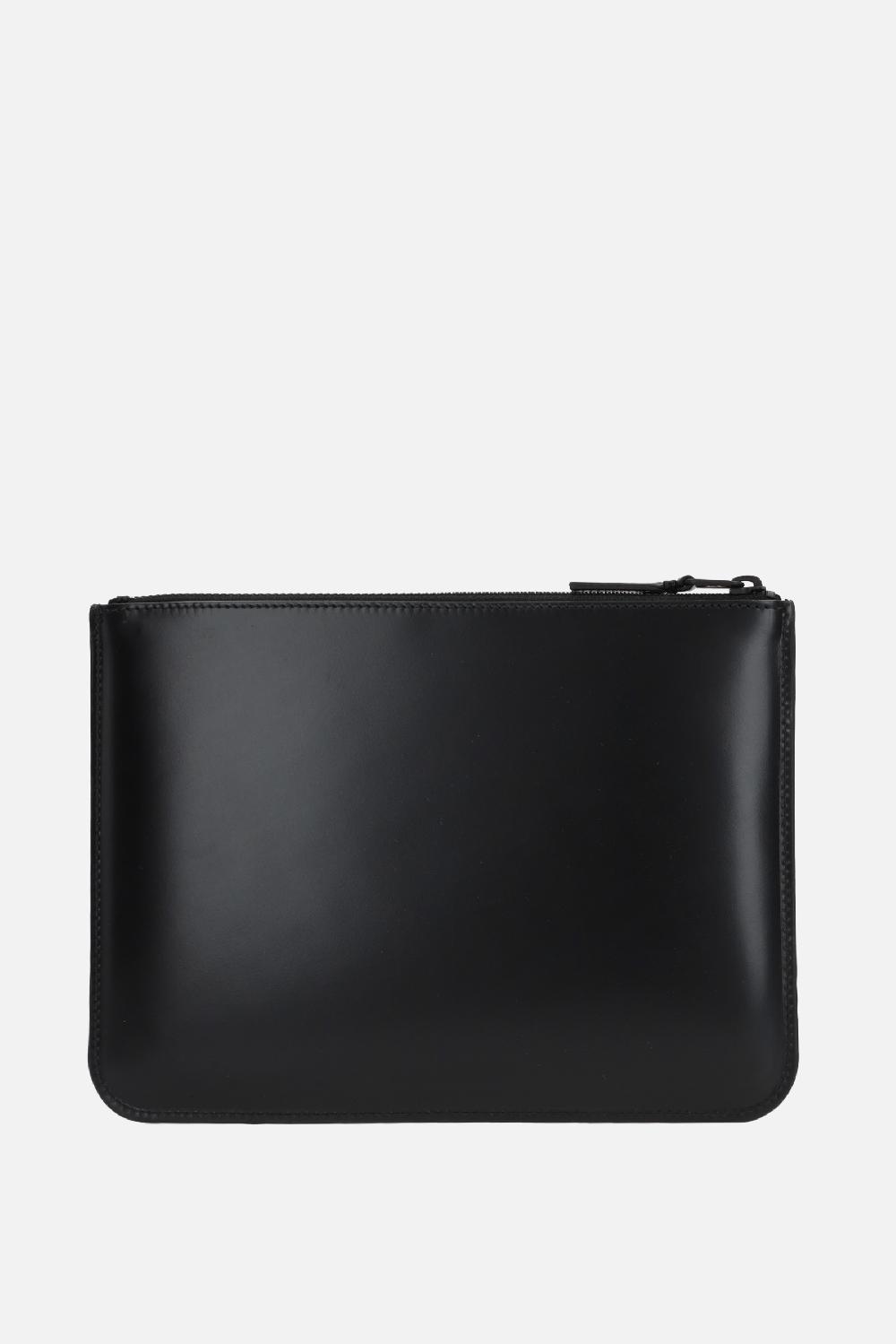 COMME Des GARCONS WALLET Busta Large In Pelle Liscia
