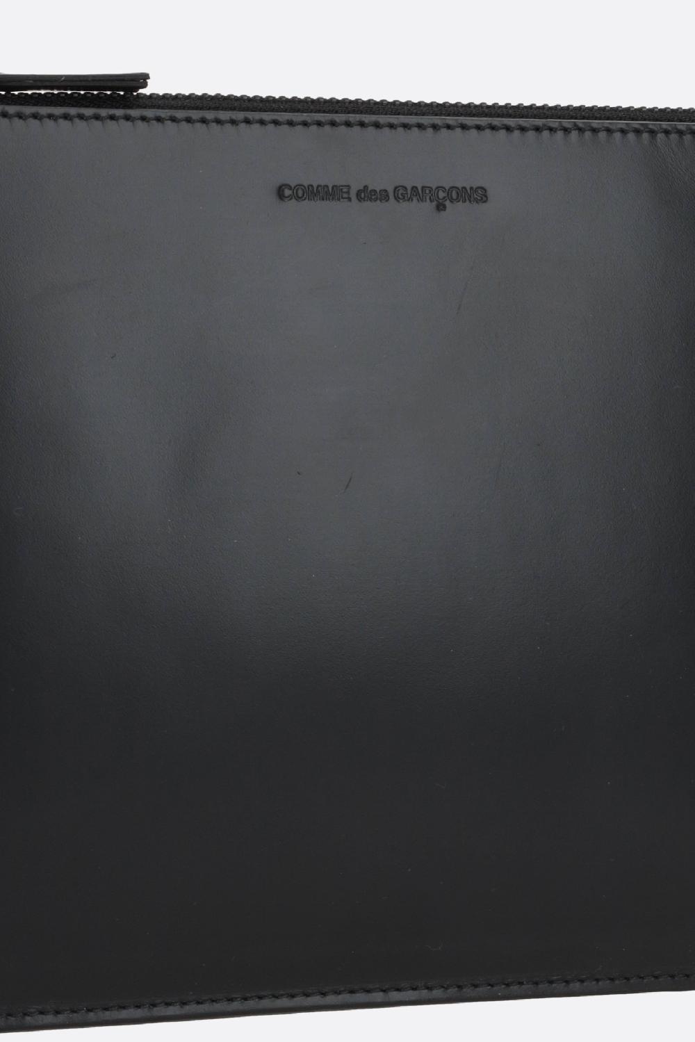 COMME Des GARCONS WALLET Busta Large In Pelle Liscia