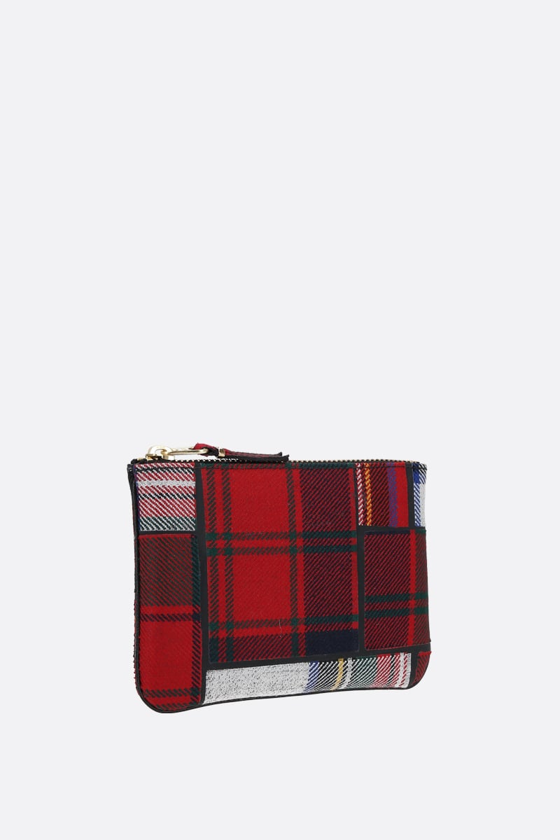 COMME Des GARCONS WALLET Busta Small In Lana Tartan