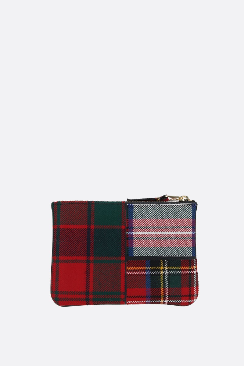 COMME Des GARCONS WALLET Busta Small In Lana Tartan