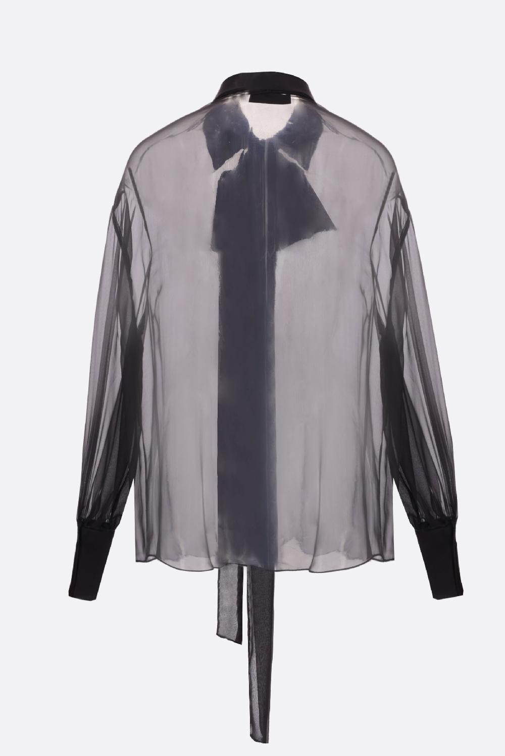 VALENTINO GARAVANI Camicia In Chiffon Con Lavallière