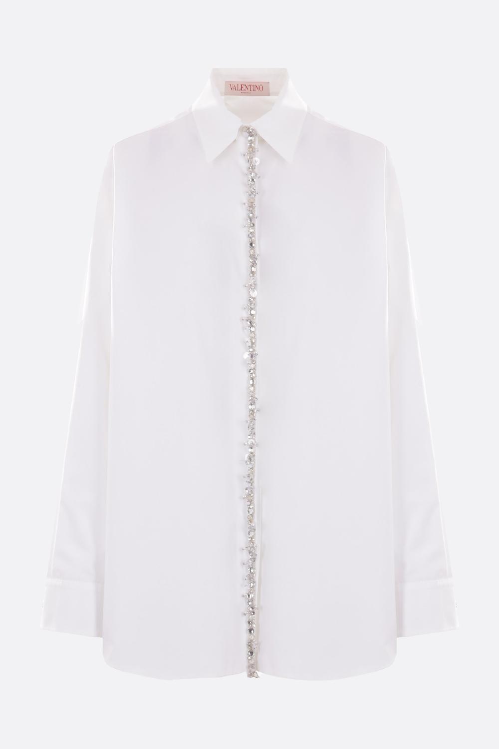 VALENTINO GARAVANI camicia in Compact Popeline con ricamo