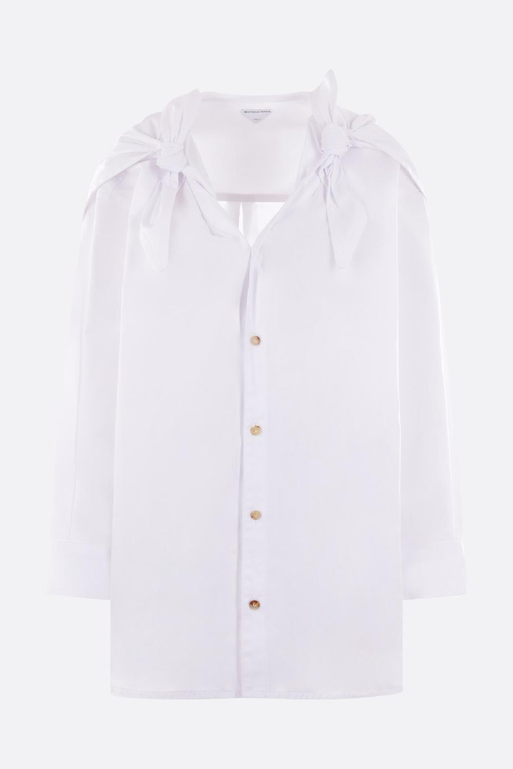 BOTTEGA VENETA camicia in cotone compatto con dettagli annodati