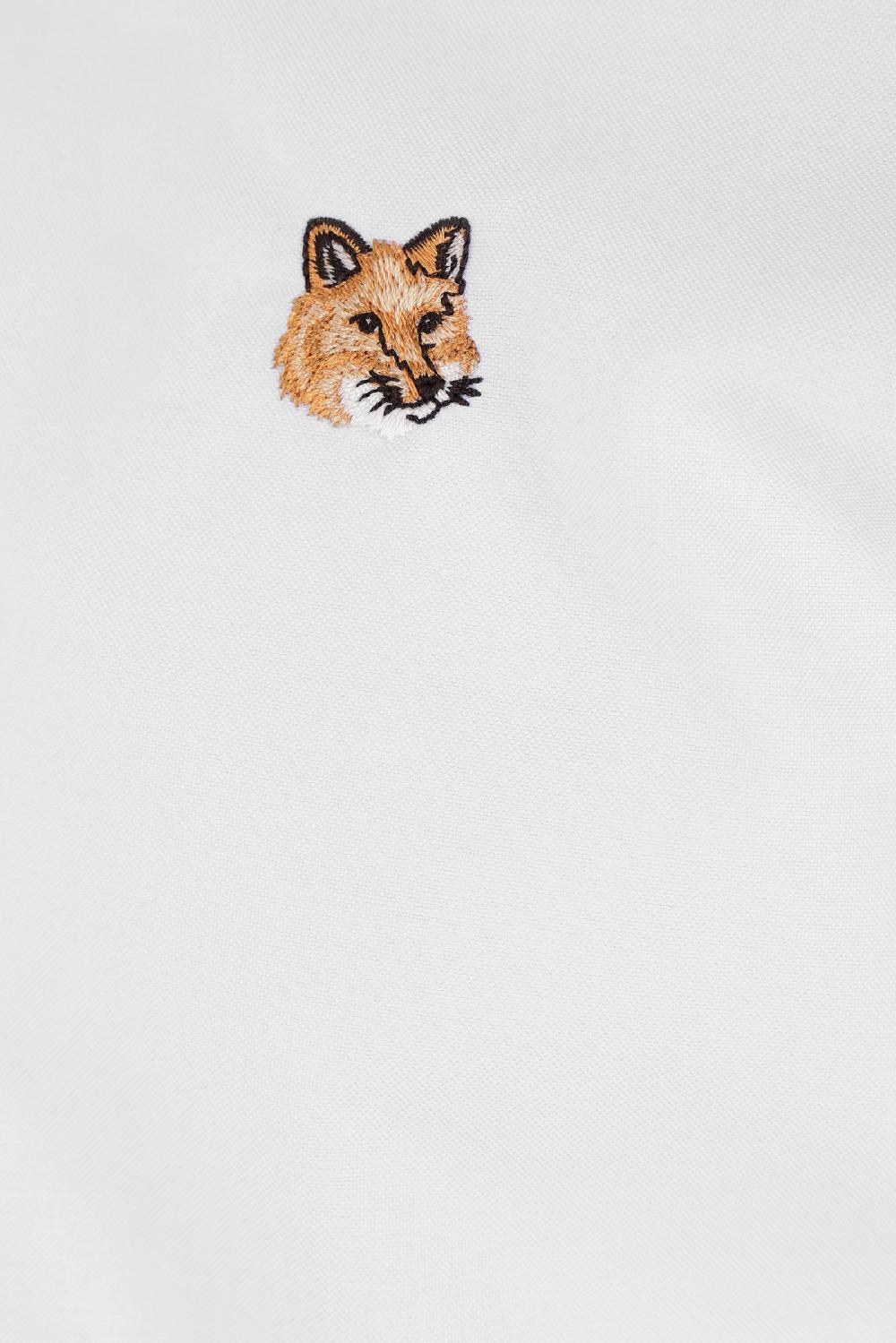 MAISON KITSUNÉ Camicia In Oxford Patch Logo Mini Fox Head