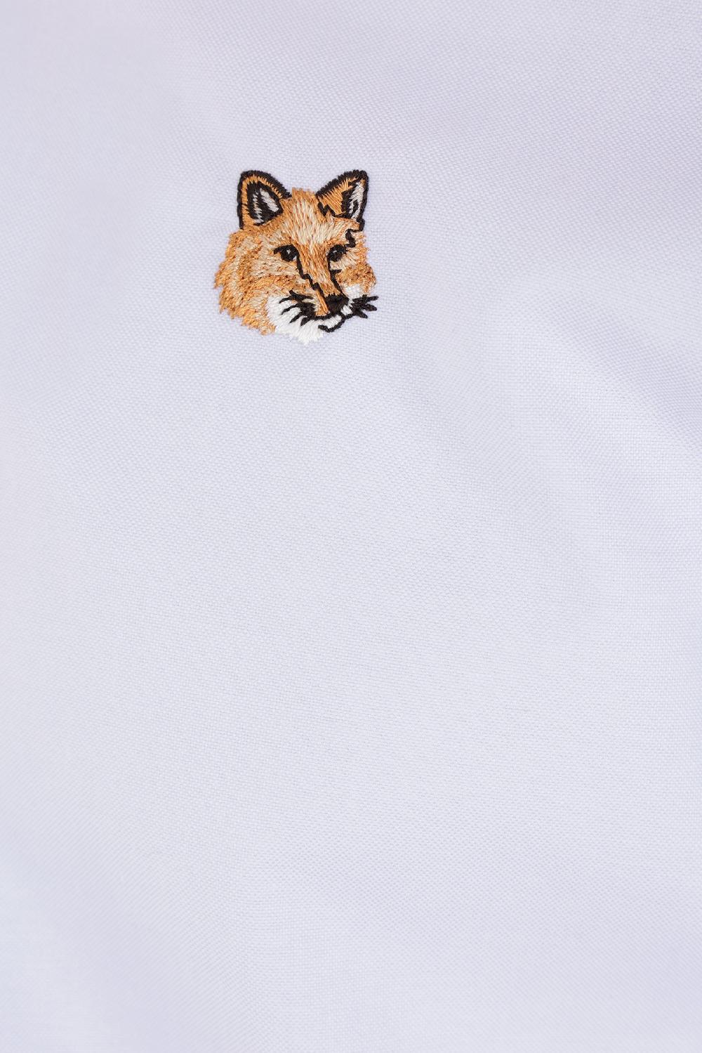 MAISON KITSUNÉ Camicia In Oxford Patch Logo Mini Fox Head