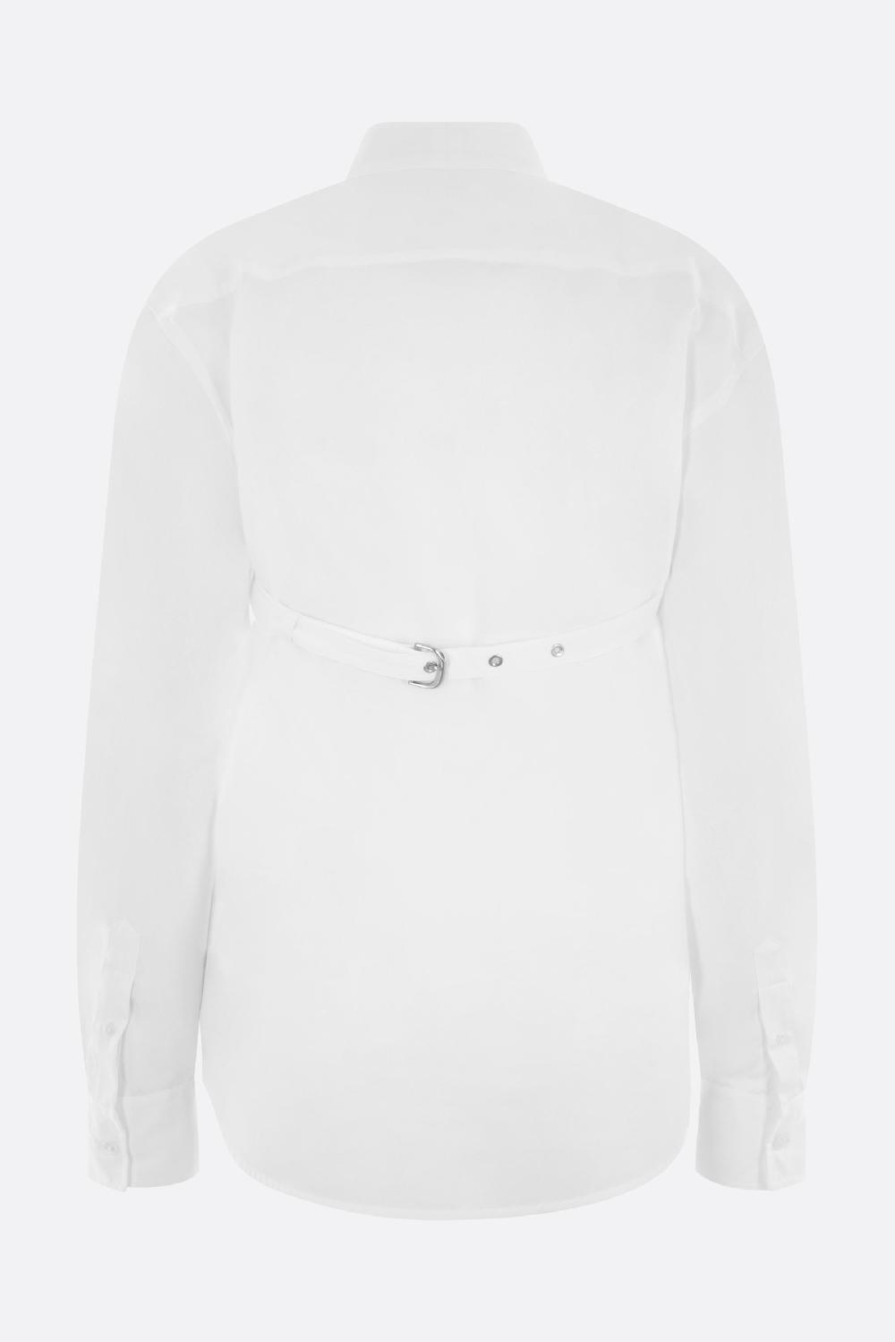 OFF WHITE Camicia In Popeline Con Cintura Incrociata