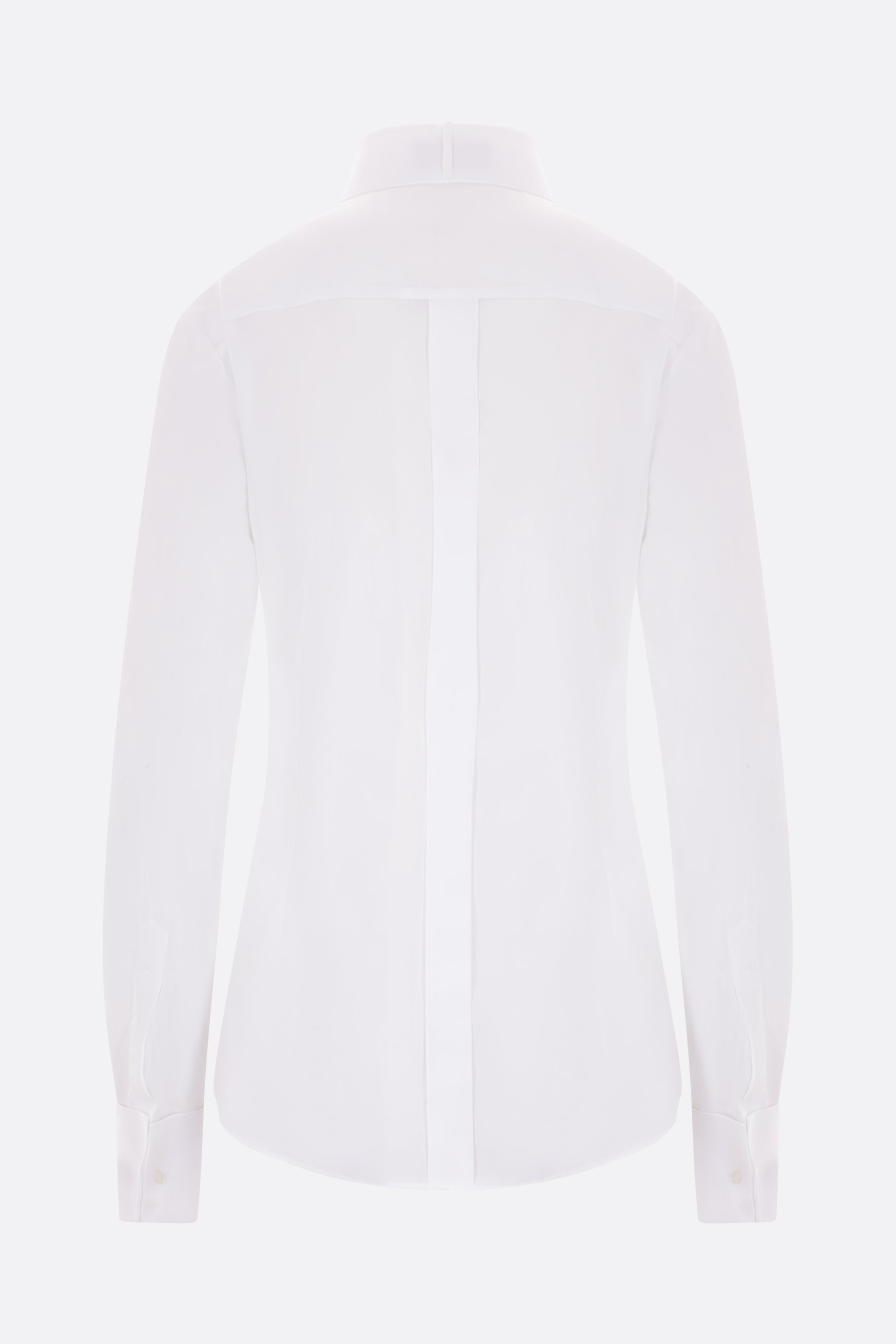DOLCE & GABBANA Camicia In Popeline Con Plastron In Piquet