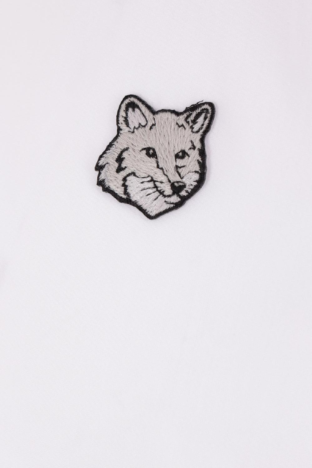 MAISON KITSUNÉ Camicia In Popeline Patch Contour Fox Head
