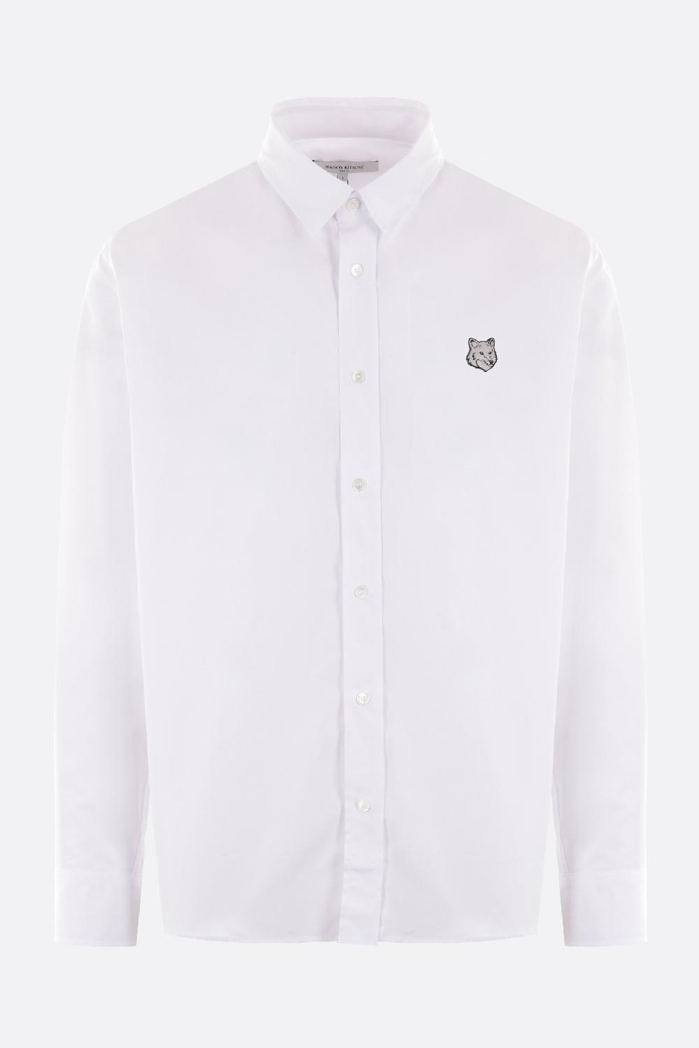 MAISON KITSUNÉ Camicia In Popeline Patch Contour Fox Head