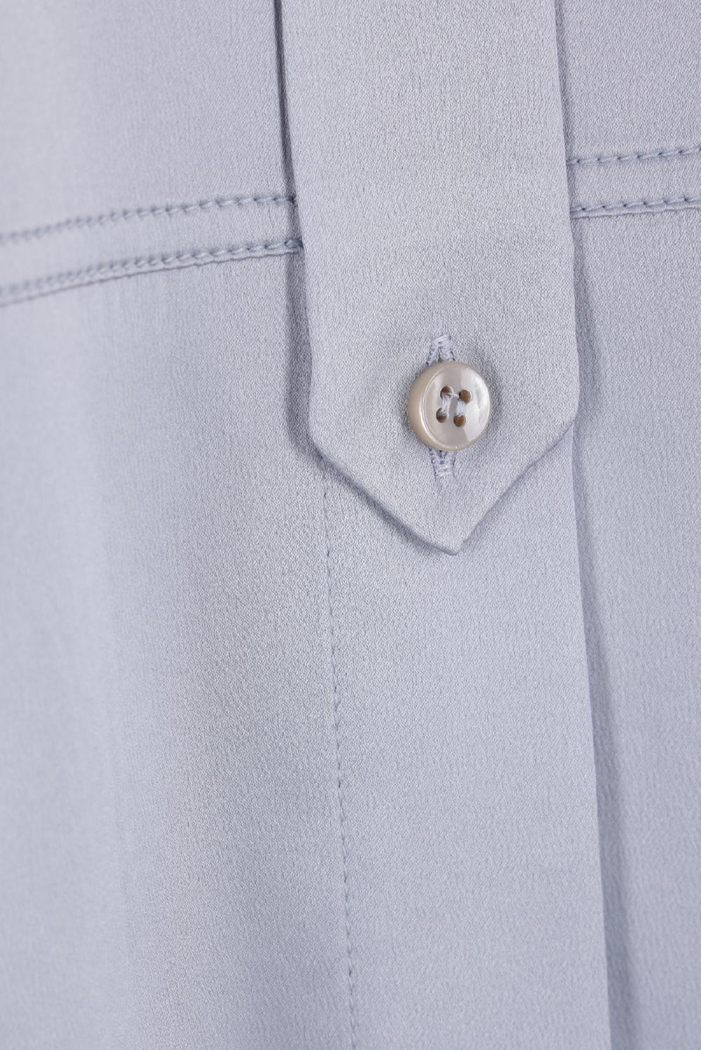 BRUNELLO CUCINELLI Camicia In Raso Stretch Con Monile