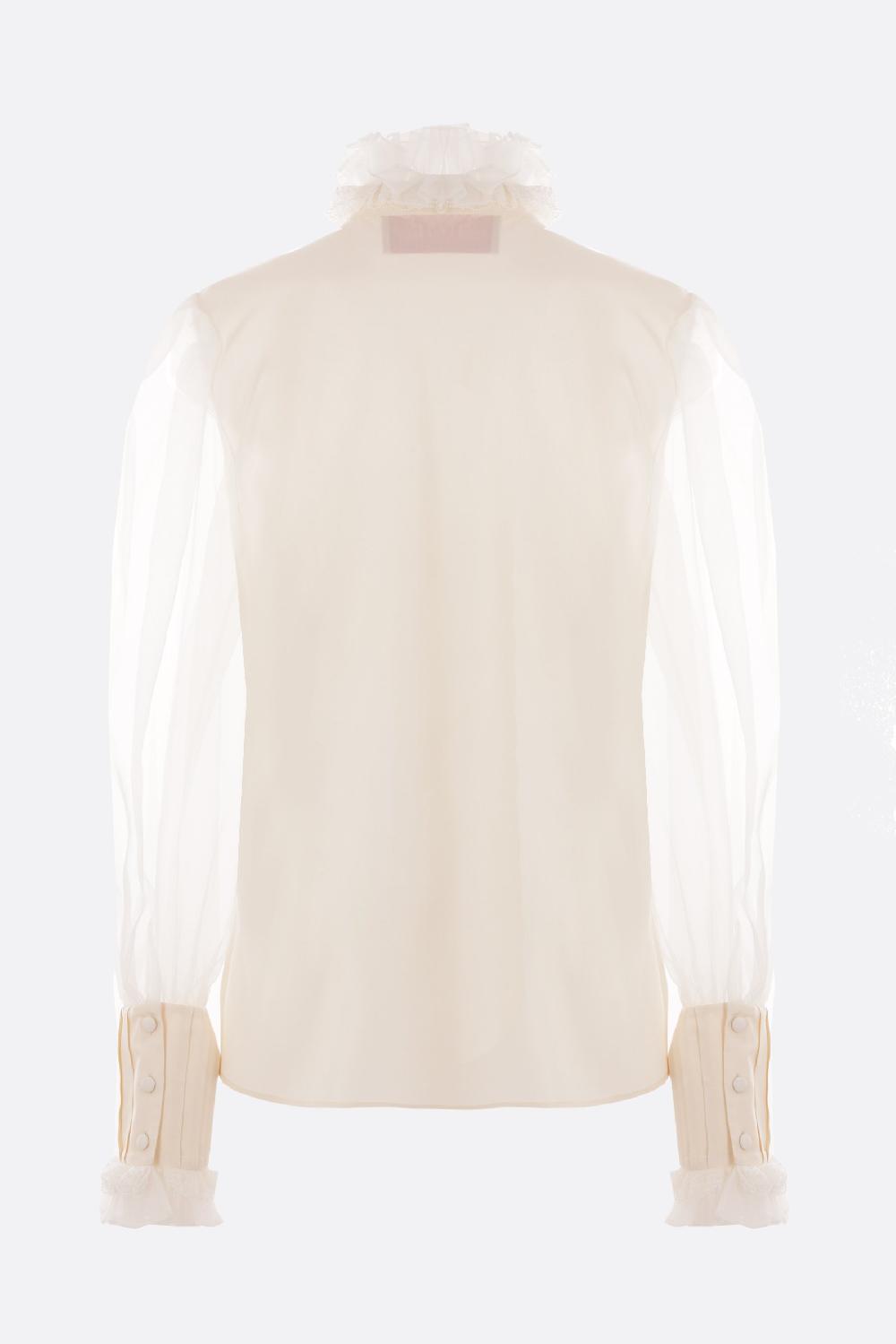 VALENTINO GARAVANI Camicia In Shantung Organza E Pizzo