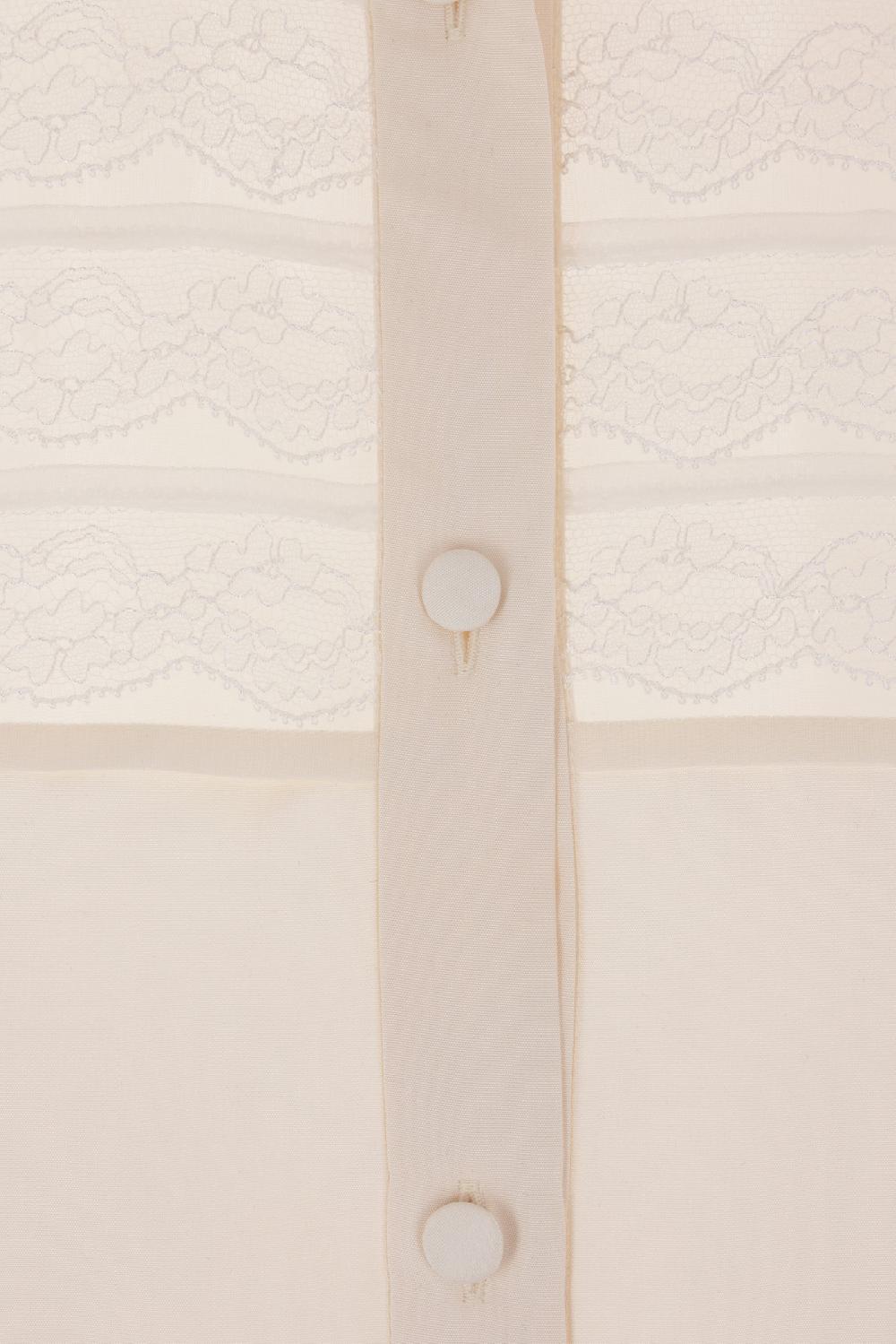 VALENTINO GARAVANI Camicia In Shantung Organza E Pizzo