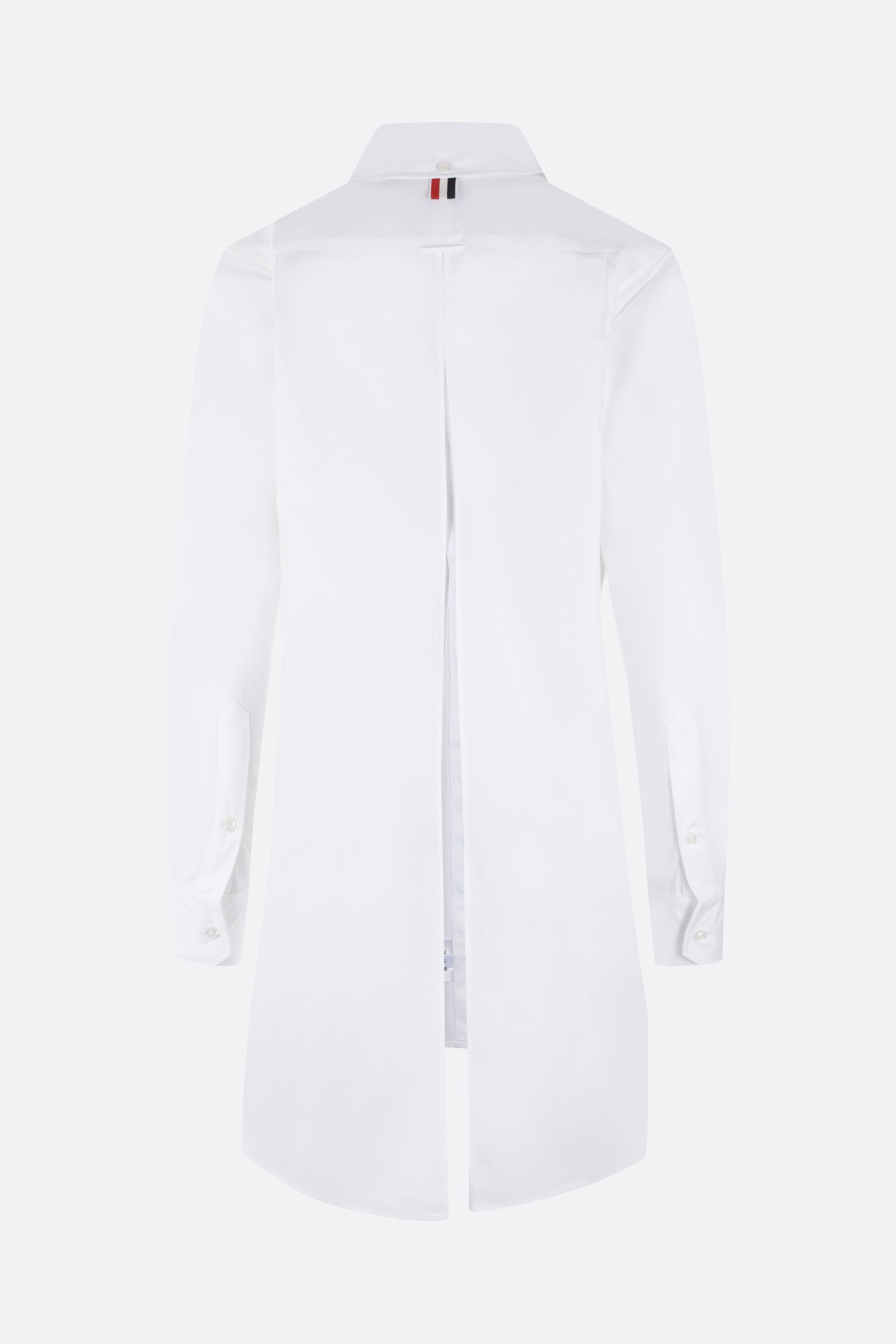 THOM BROWNE Camicia Oversize In Popeline Con Spacchi