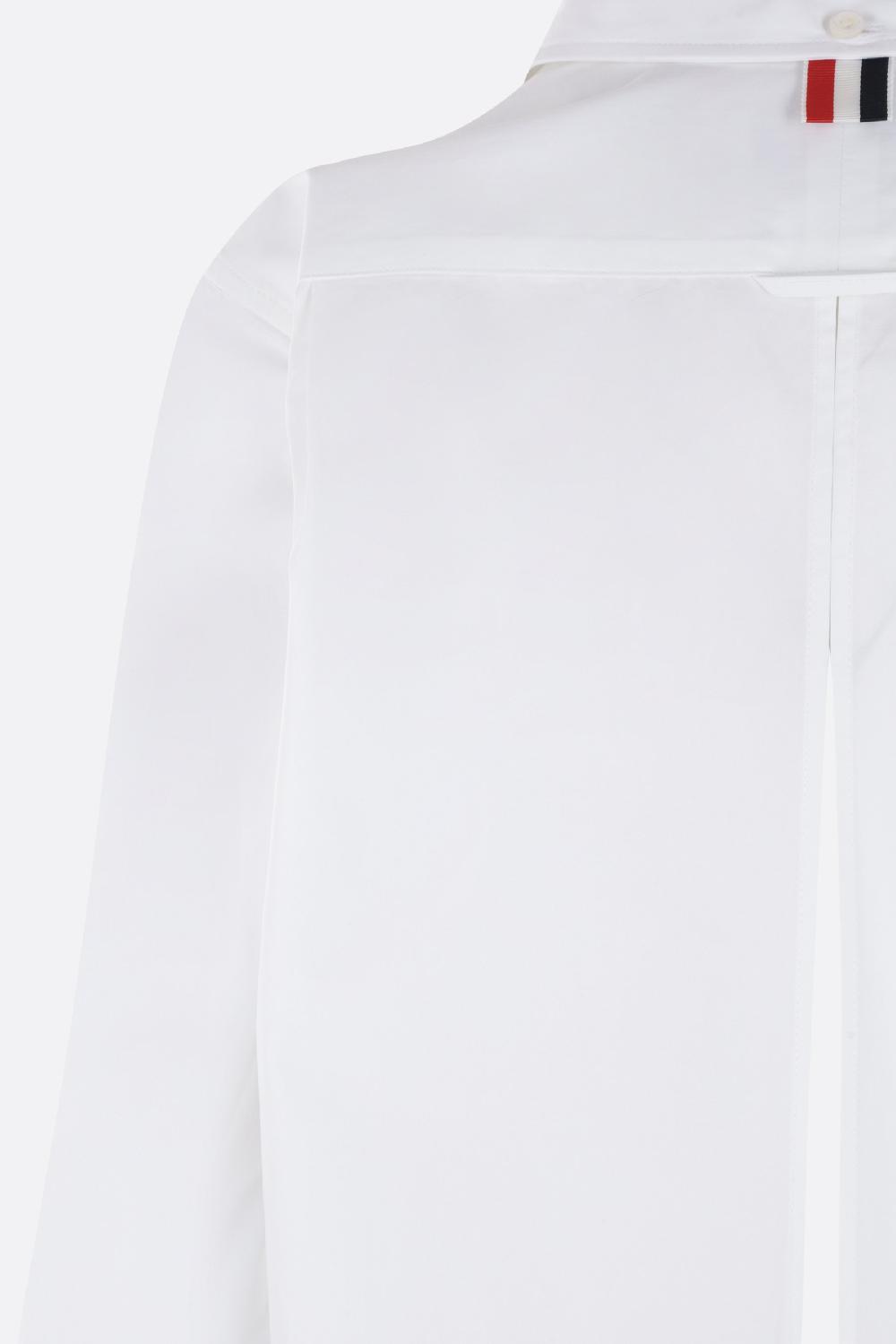 THOM BROWNE Camicia Oversize In Popeline Con Spacchi