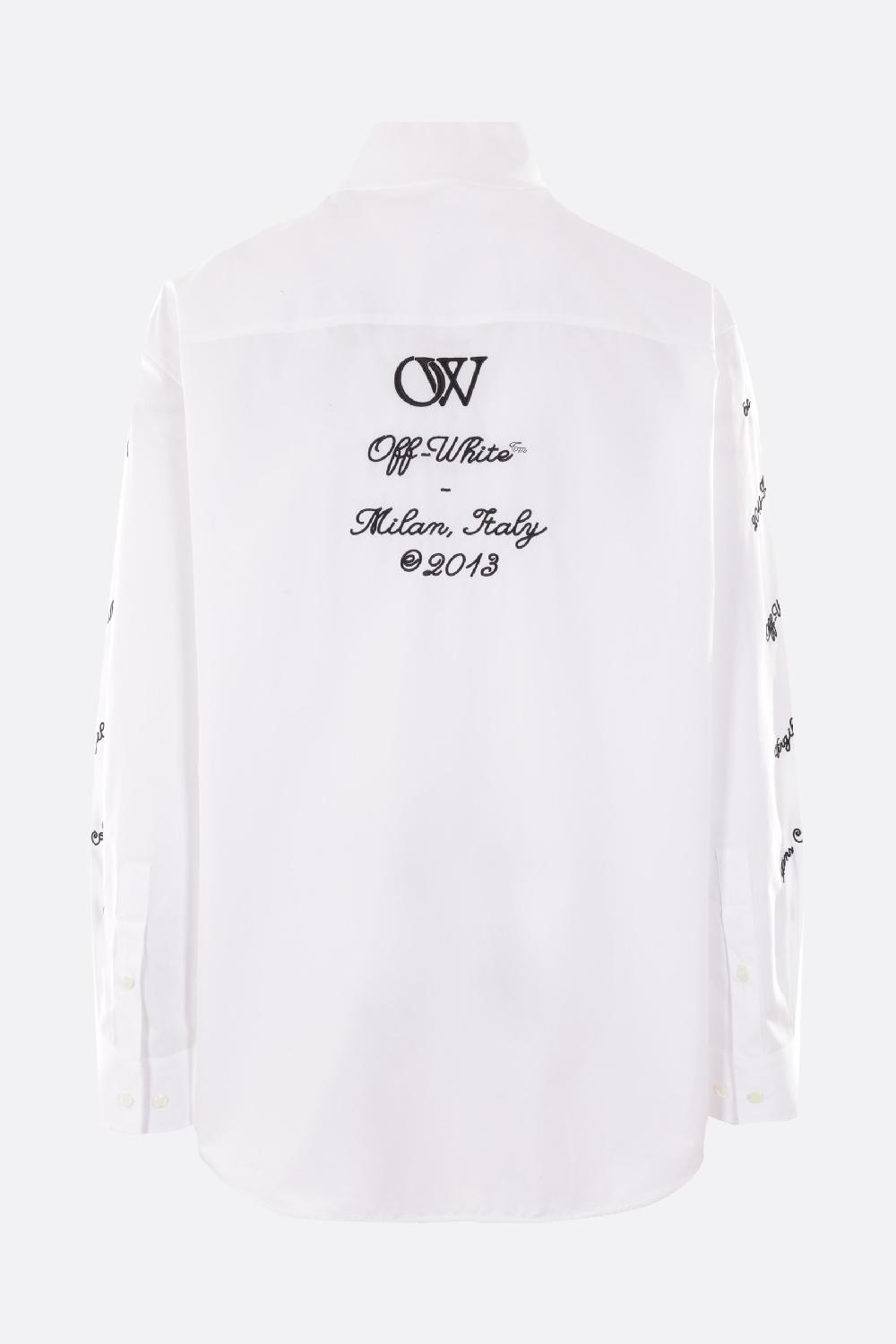OFF WHITE Camicia Oversize In Popeline Ricamo Logo 23