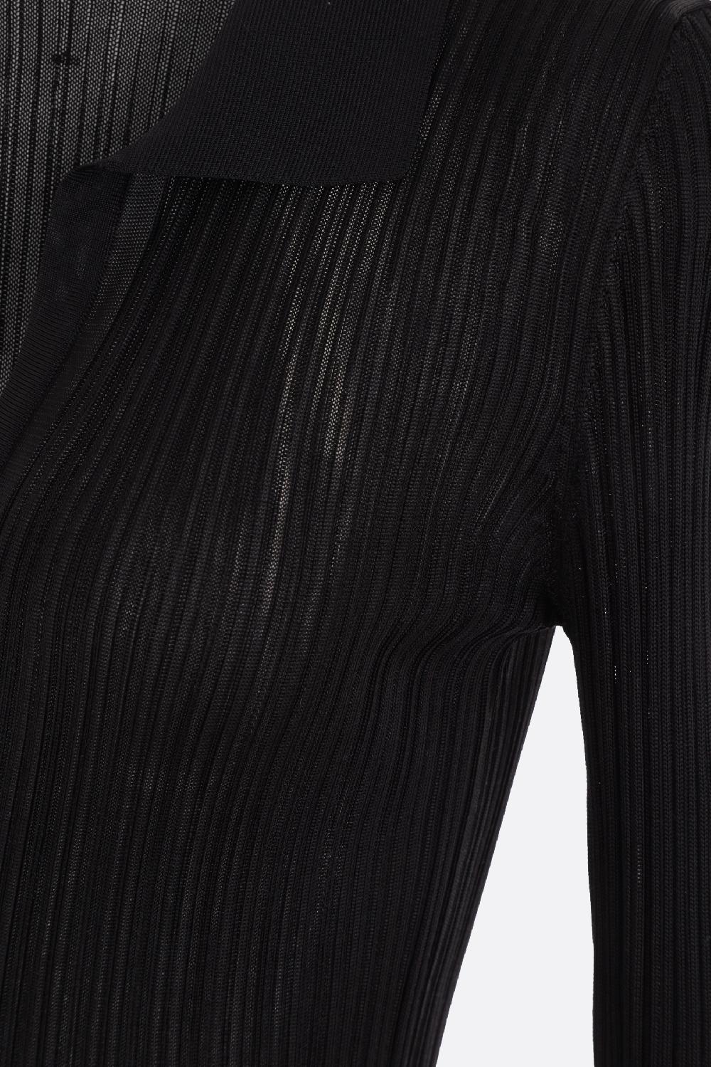 DURAZZI MILANO Camicia Polo Aderente In Maglia Di Seta A Costine