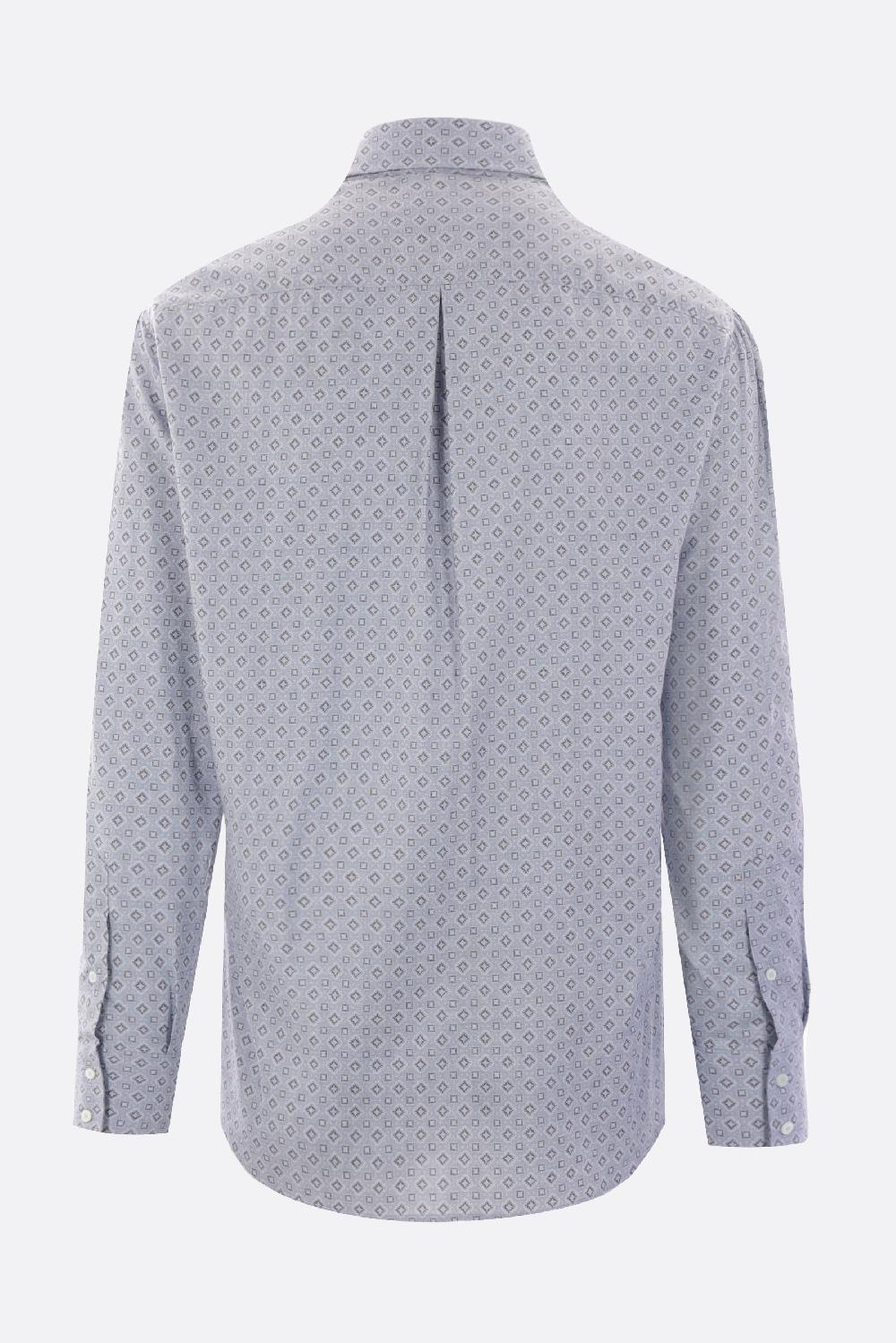 BRUNELLO CUCINELLI Camicia Slim-fit In Cotone Stampa Geometric