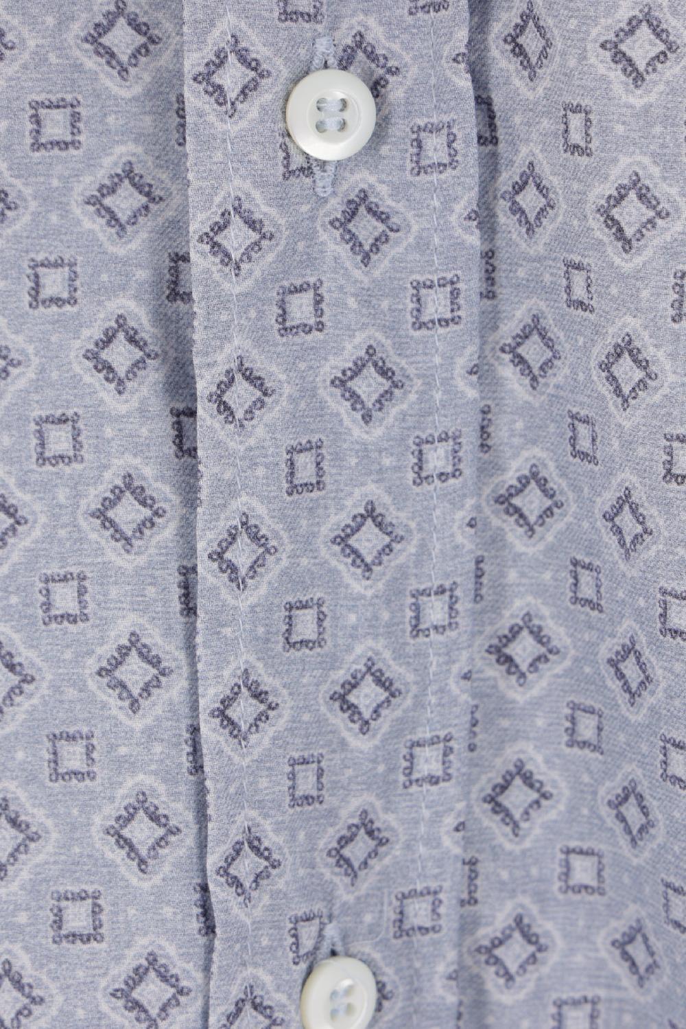 BRUNELLO CUCINELLI Camicia Slim-fit In Cotone Stampa Geometric