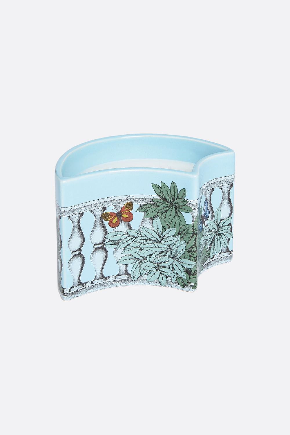 FORNASETTI Candela Profumata Nel Mentre Con Decoro Farfalle E Balaustra