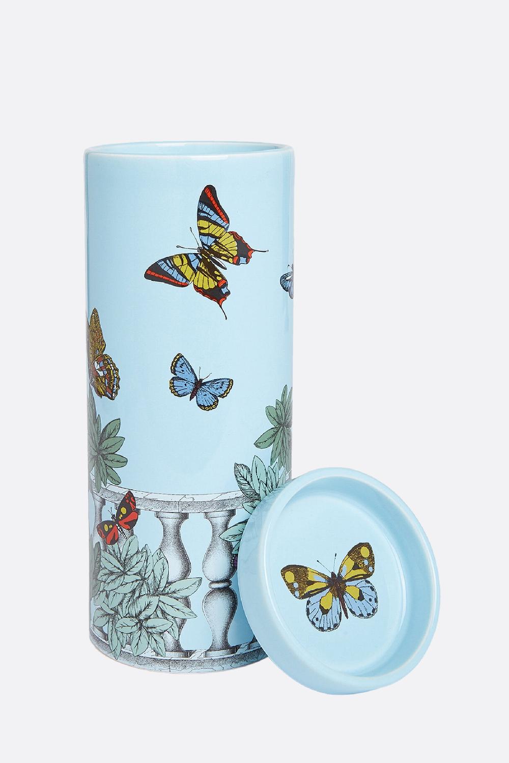 FORNASETTI Candela Profumata Nel Mentre Con Decoro Farfalle E Balaustra