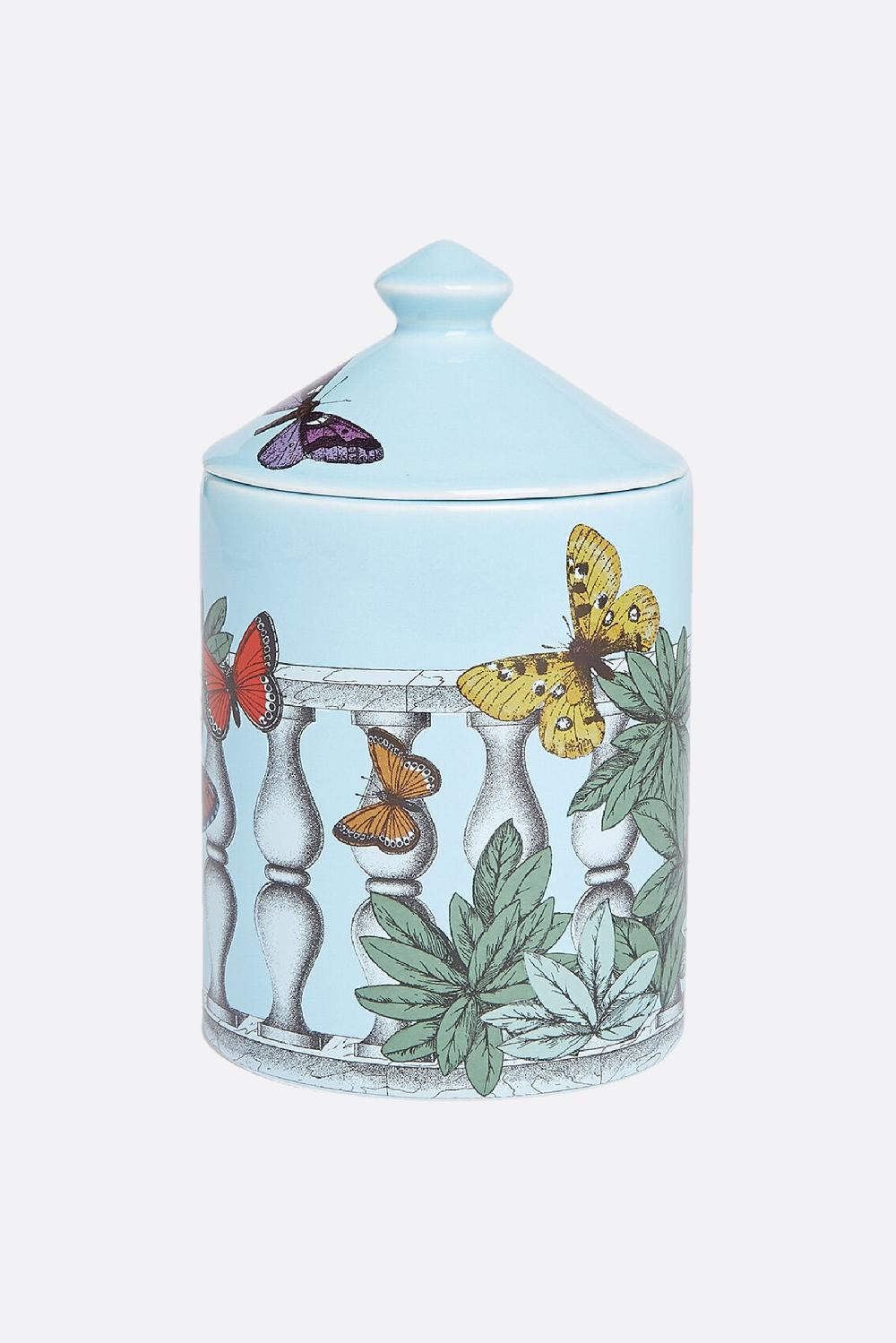 FORNASETTI Candela Profumata Se Poi Con Decoro Farfalle E Balaustra