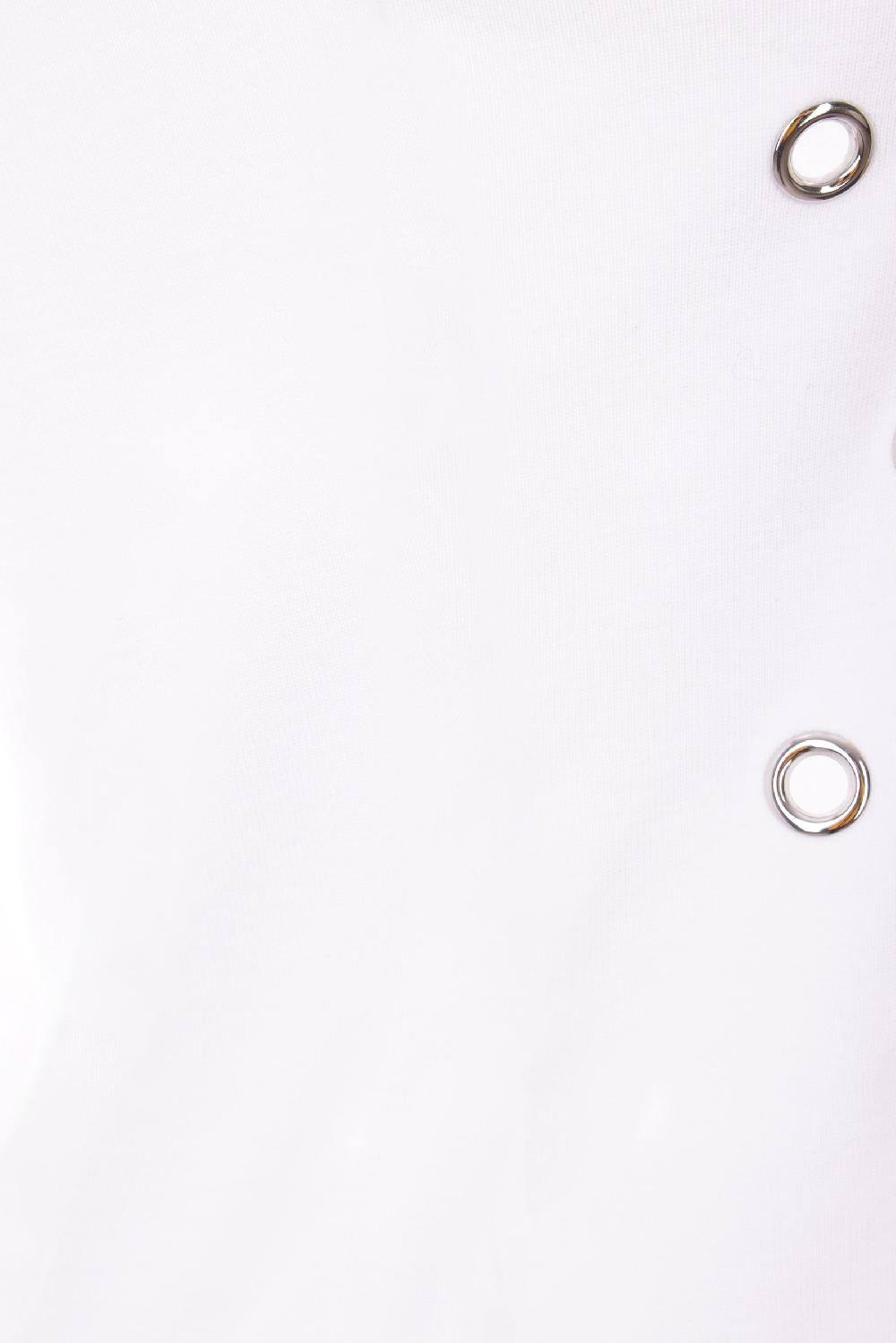 PRADA Canotta In Cotone A Costine Con Passavela E Placca Logo Triangolo