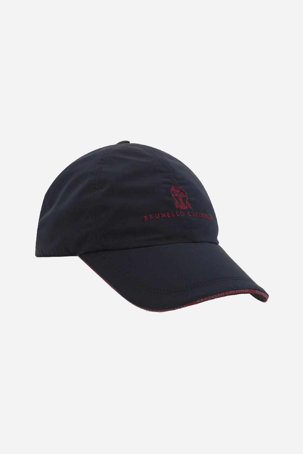 BRUNELLO CUCINELLI Cappello Baseball In Nylon Ricamo Logo Solomeo